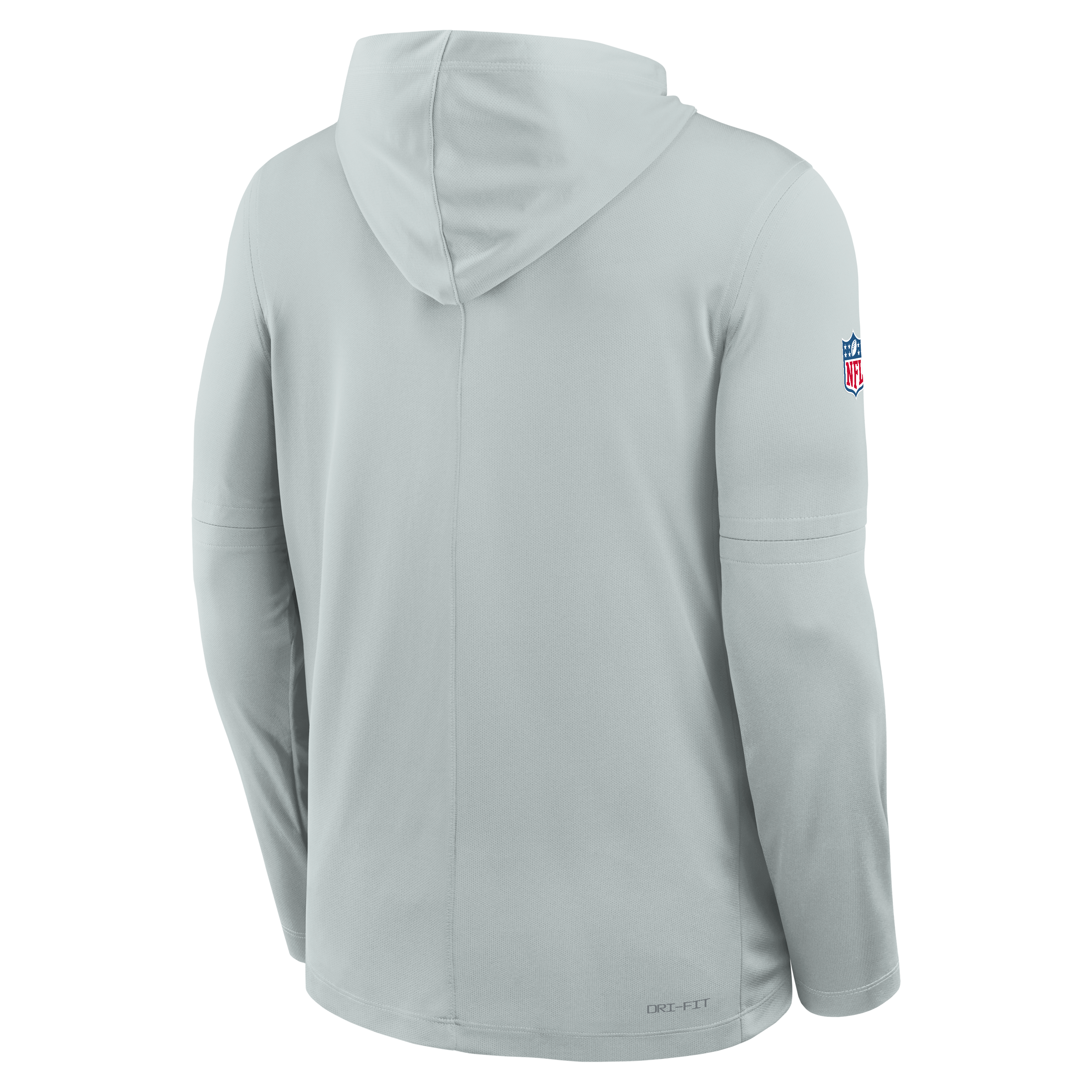 Men's Nike  Silver Detroit Lions 2026 Rivalries Collection Sideline Lightweight Hooded Long Sleeve Top