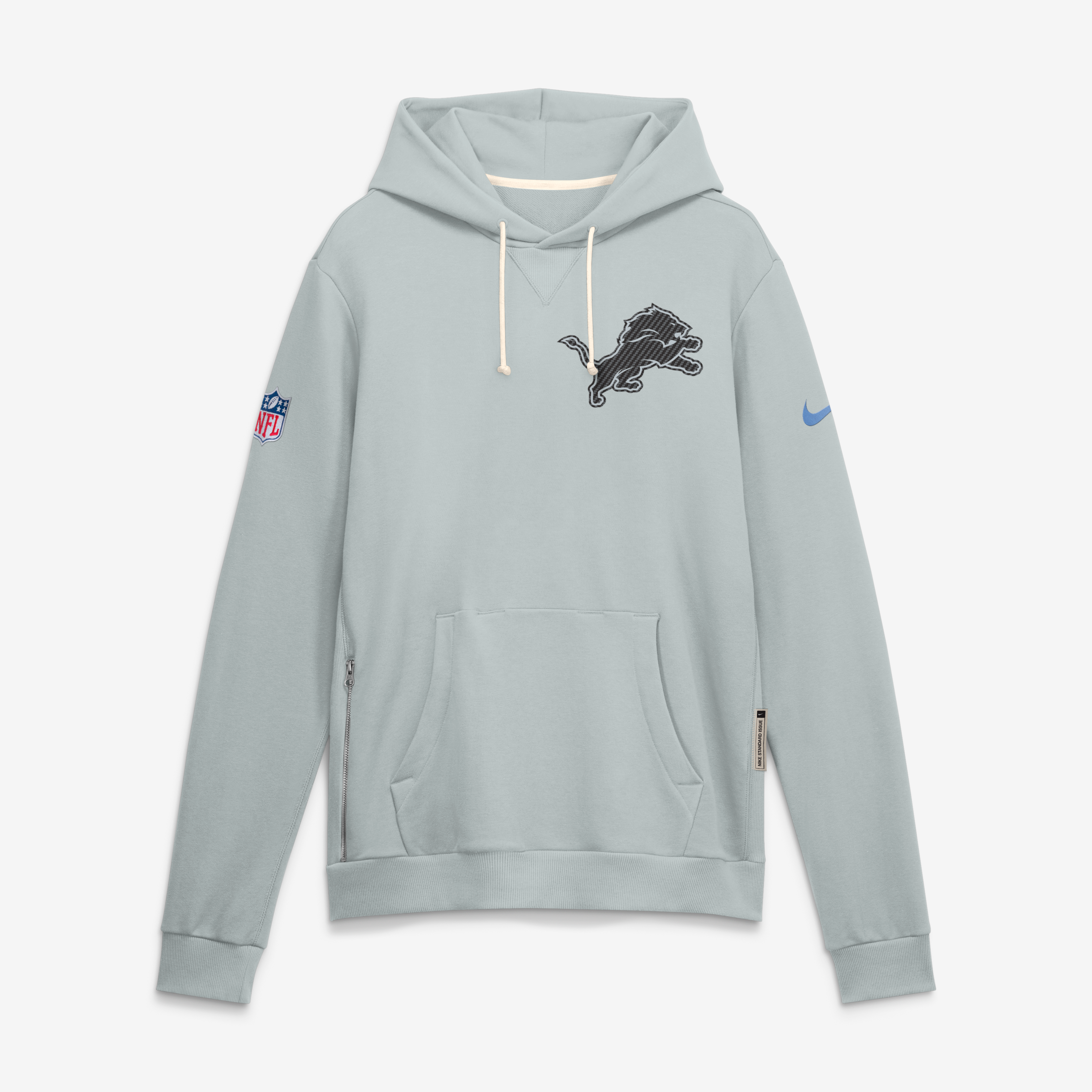 Men's Nike  Silver Detroit Lions 2026 Rivalries Collection Standard Issue Sideline Pullover Hoodie