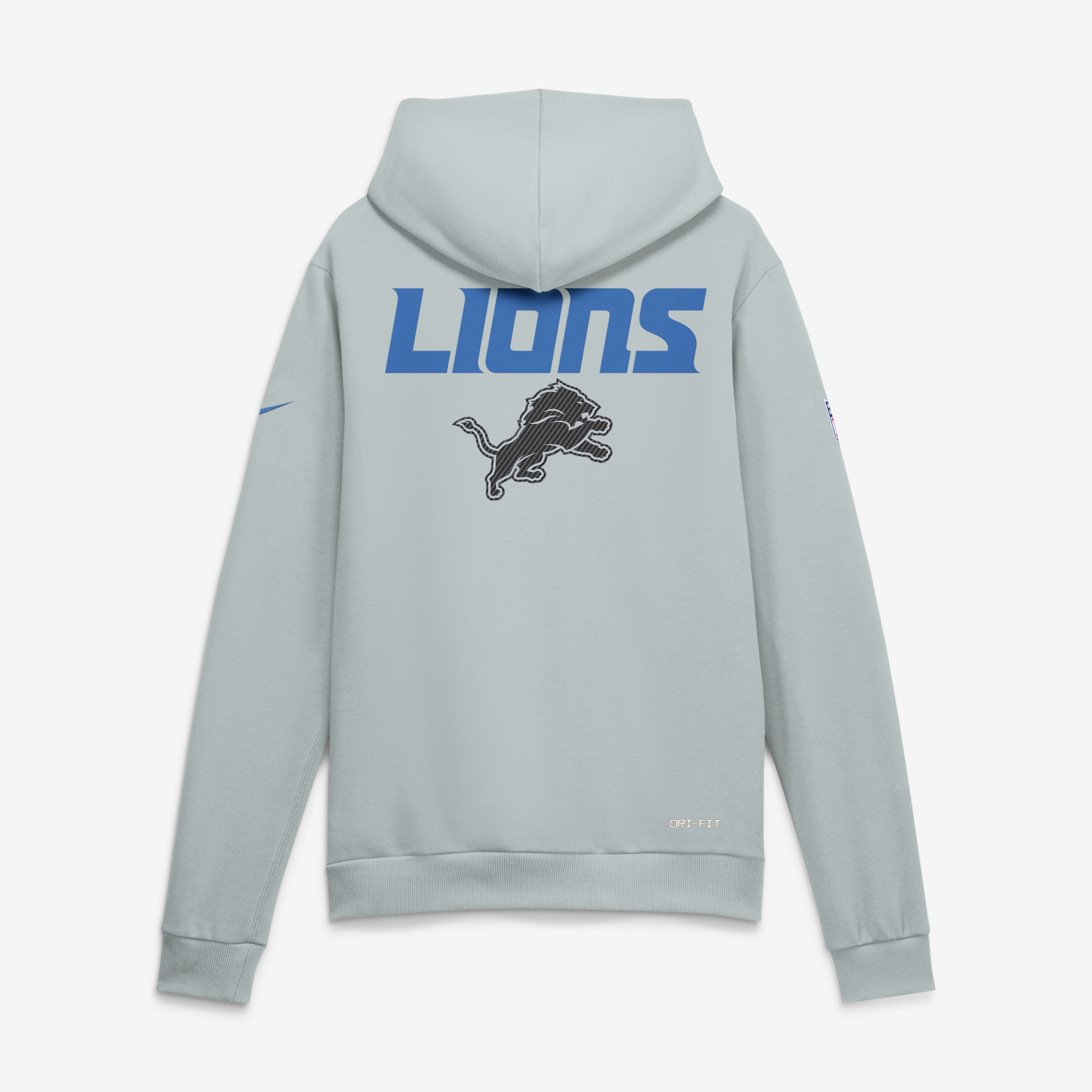 Men's Nike  Silver Detroit Lions 2026 Rivalries Collection Standard Issue Sideline Pullover Hoodie