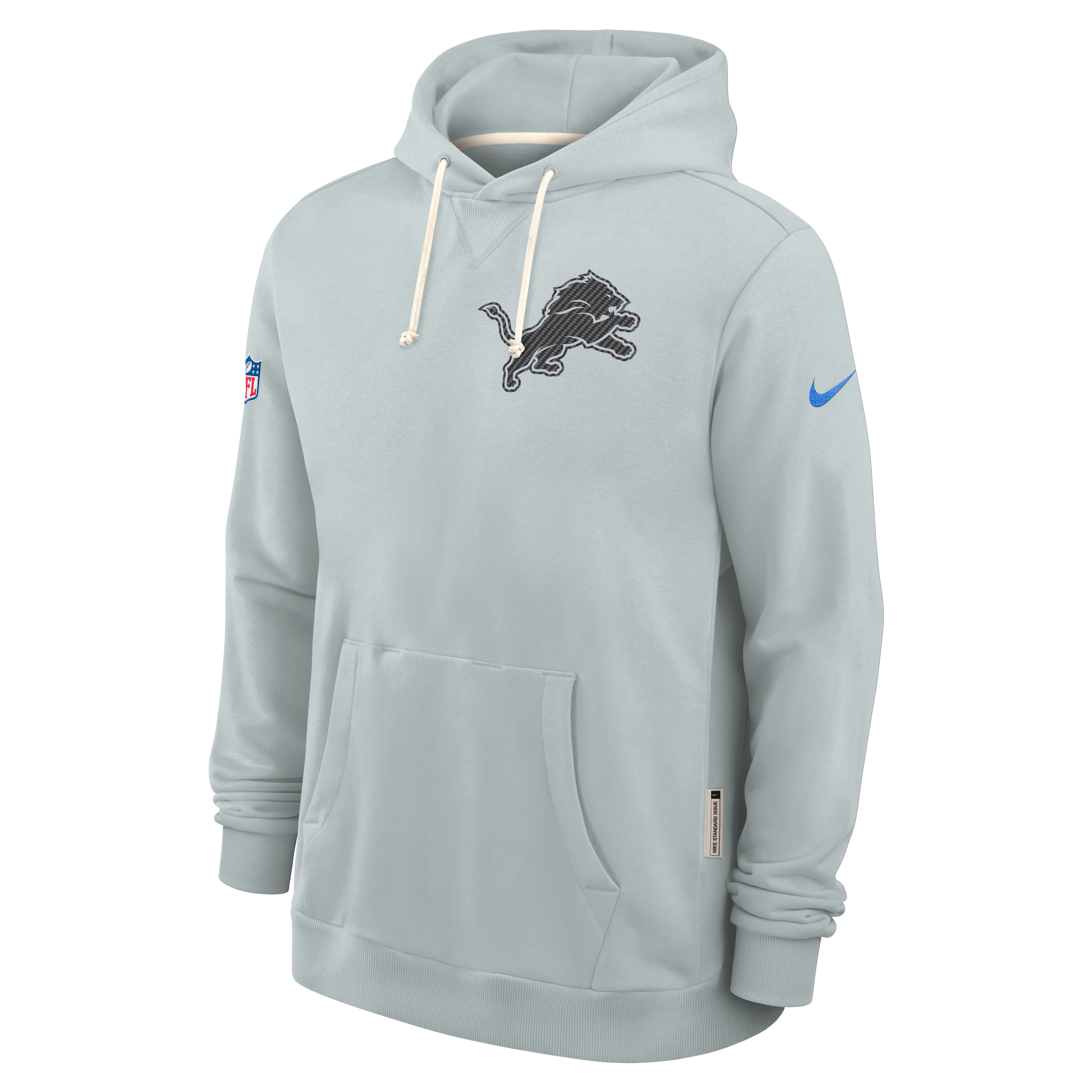 Men's Nike  Silver Detroit Lions 2026 Rivalries Collection Standard Issue Sideline Pullover Hoodie