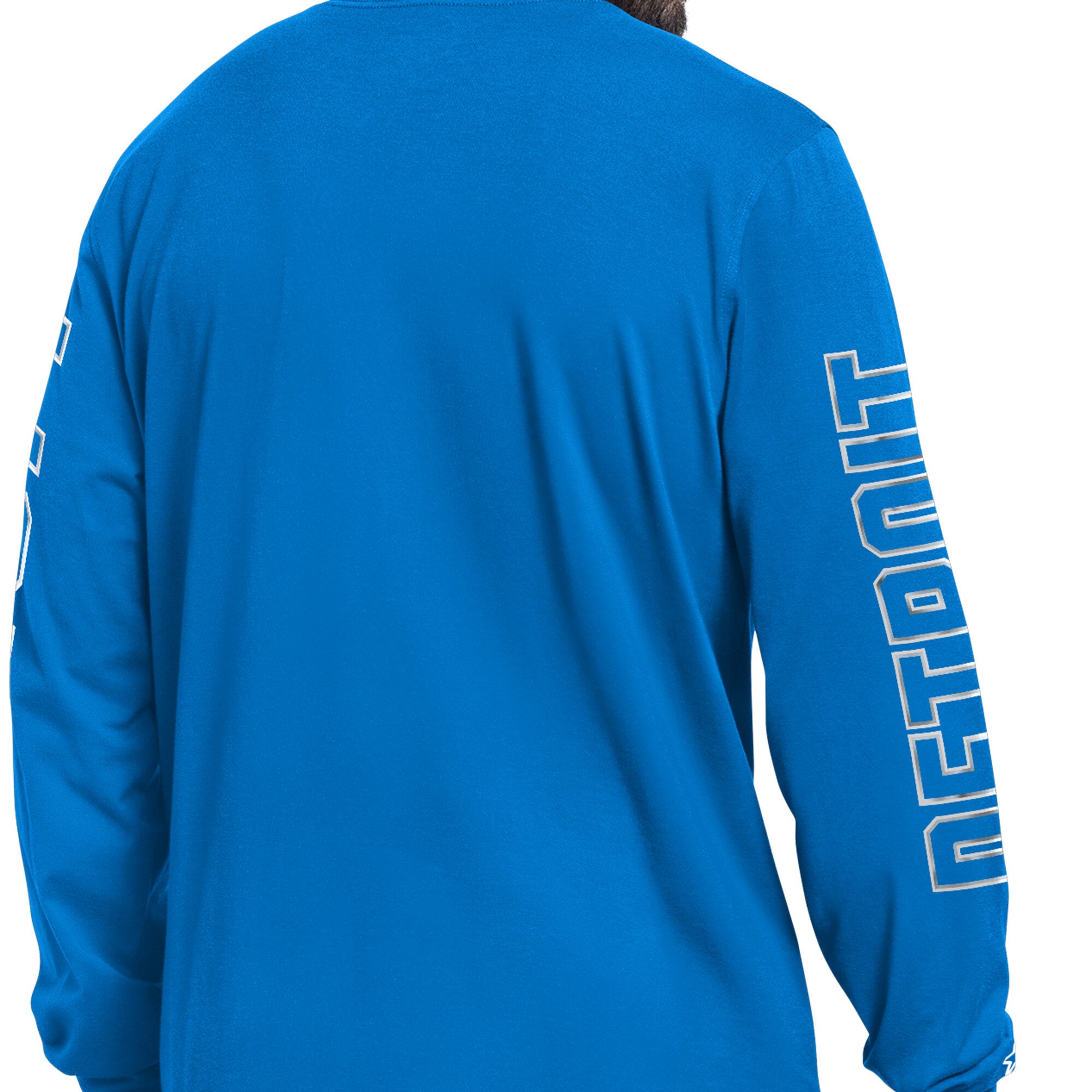T-shirt à manches longues Starter Blue Detroit Lions Clutch Hit II pour homme