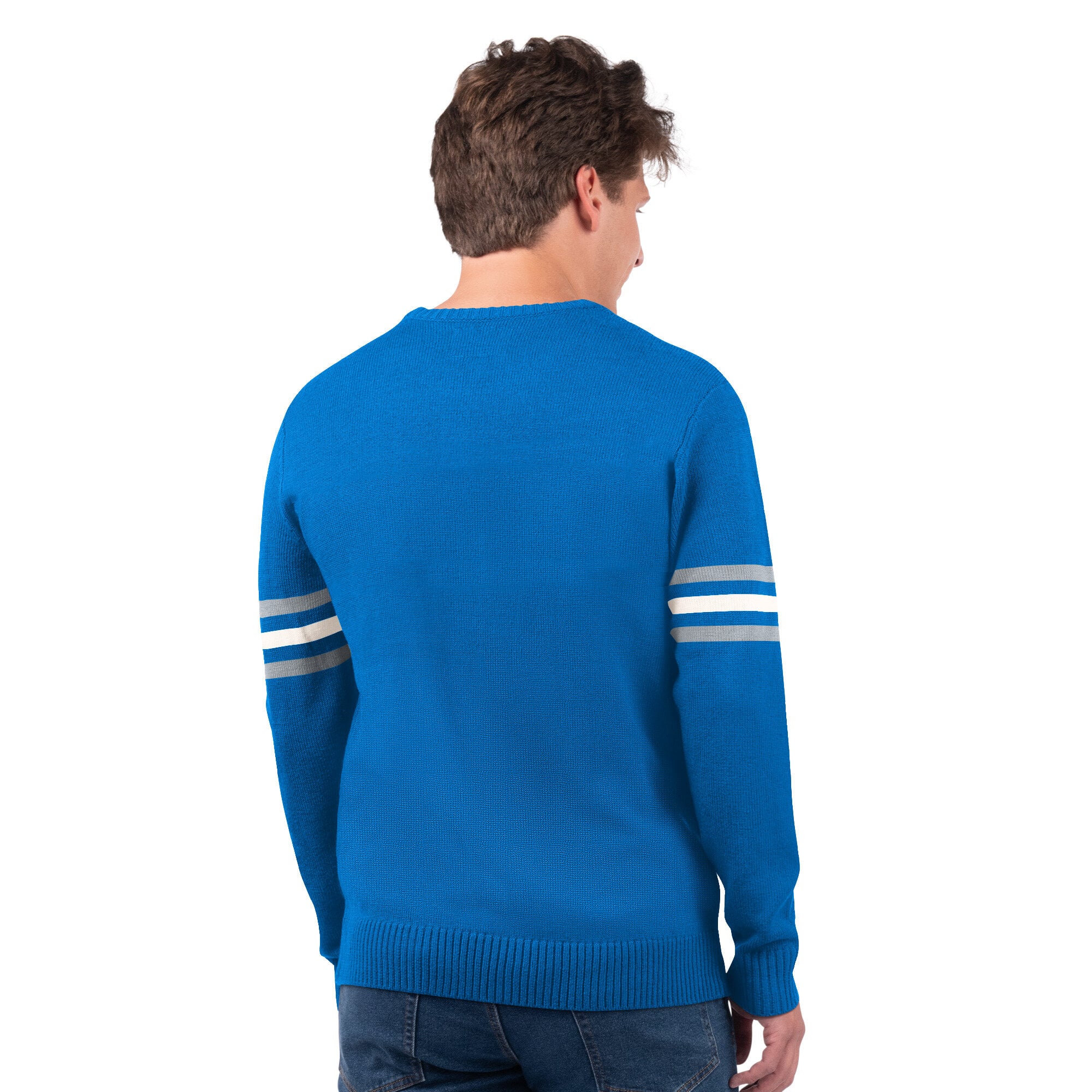 Pull de joueur des Lions Détroit bleu Starter pour homme