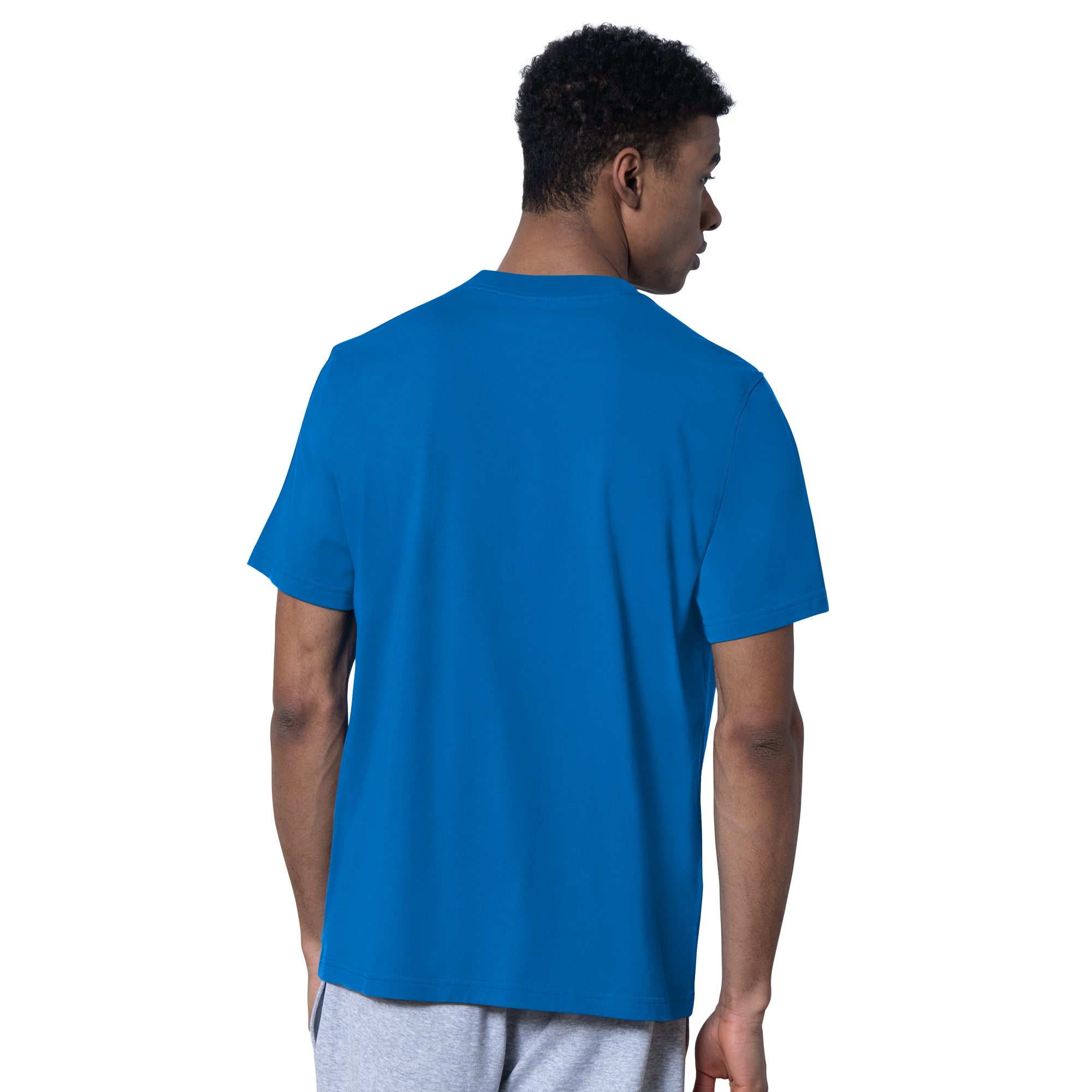 Ensemble de deux t-shirts à logo Detroit Lions bleu/gris chiné pour homme