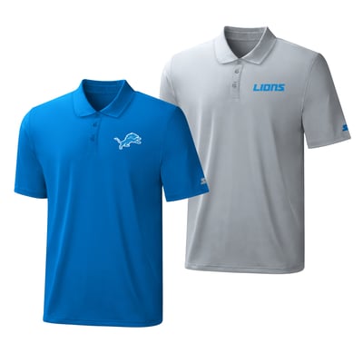  Detroit Lions Starter Two-Pack Logo Polo Set - Blue/Silver