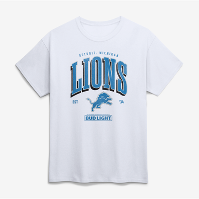 Detroit Lions Bud Light T-Shirt - White