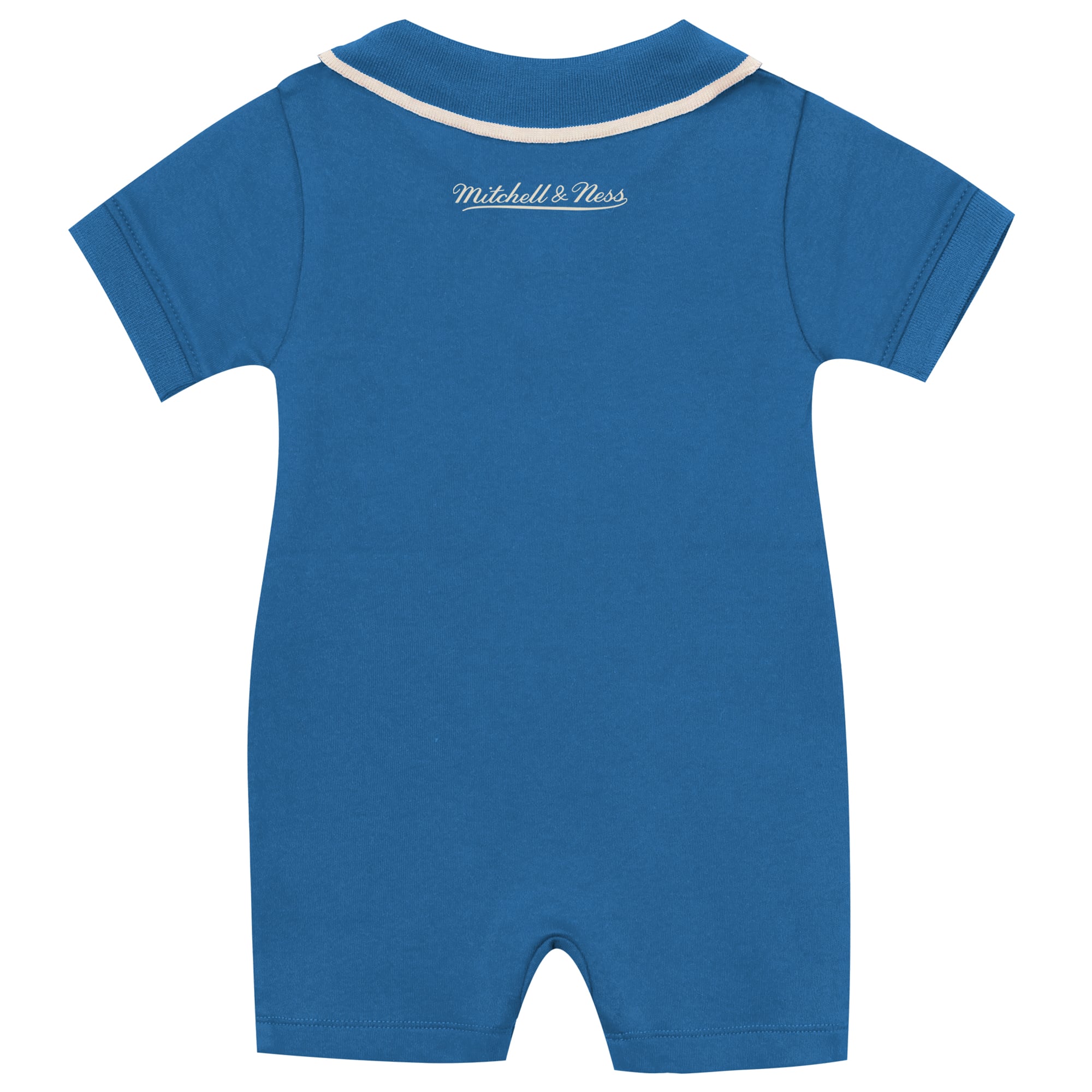 Newborn & Infant Mitchell Ness Blue Detroit Lions Retro Roots Rugby Romper