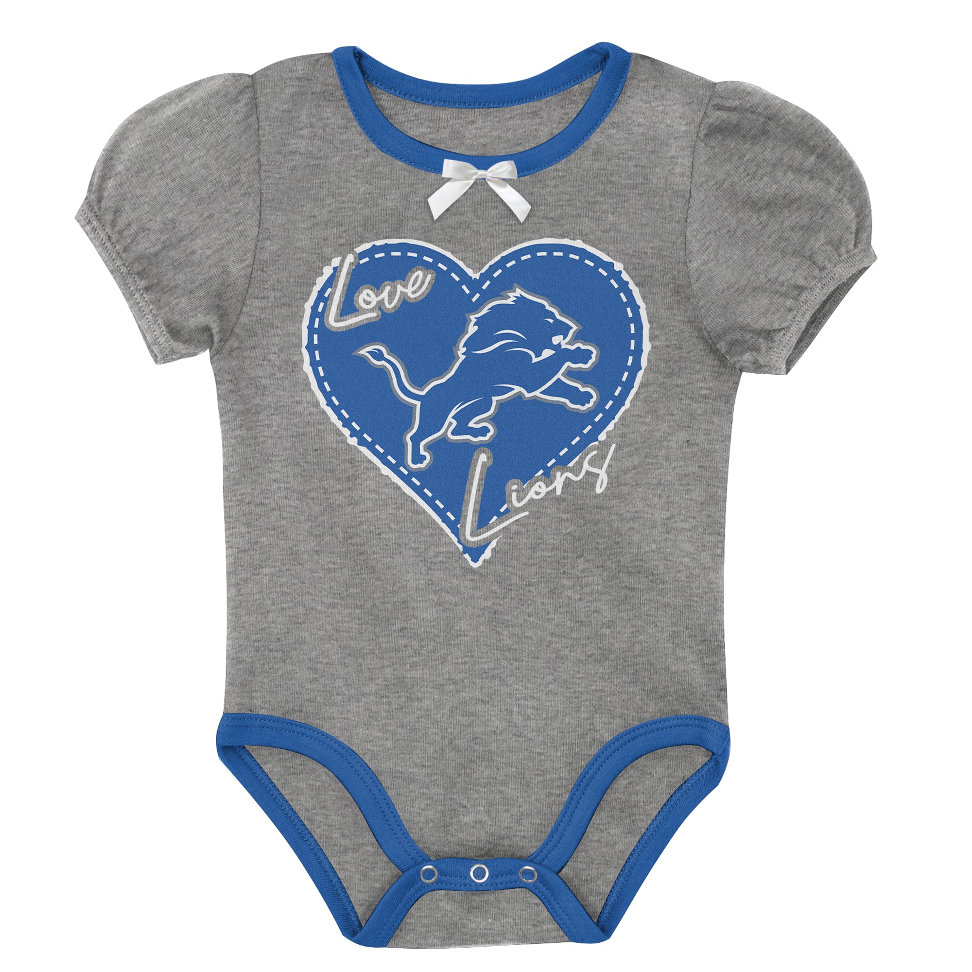 Ensemble body deux pièces Outerstuff bleu/argent Detroit Lions Star Power pour nouveau-né et nourrisson