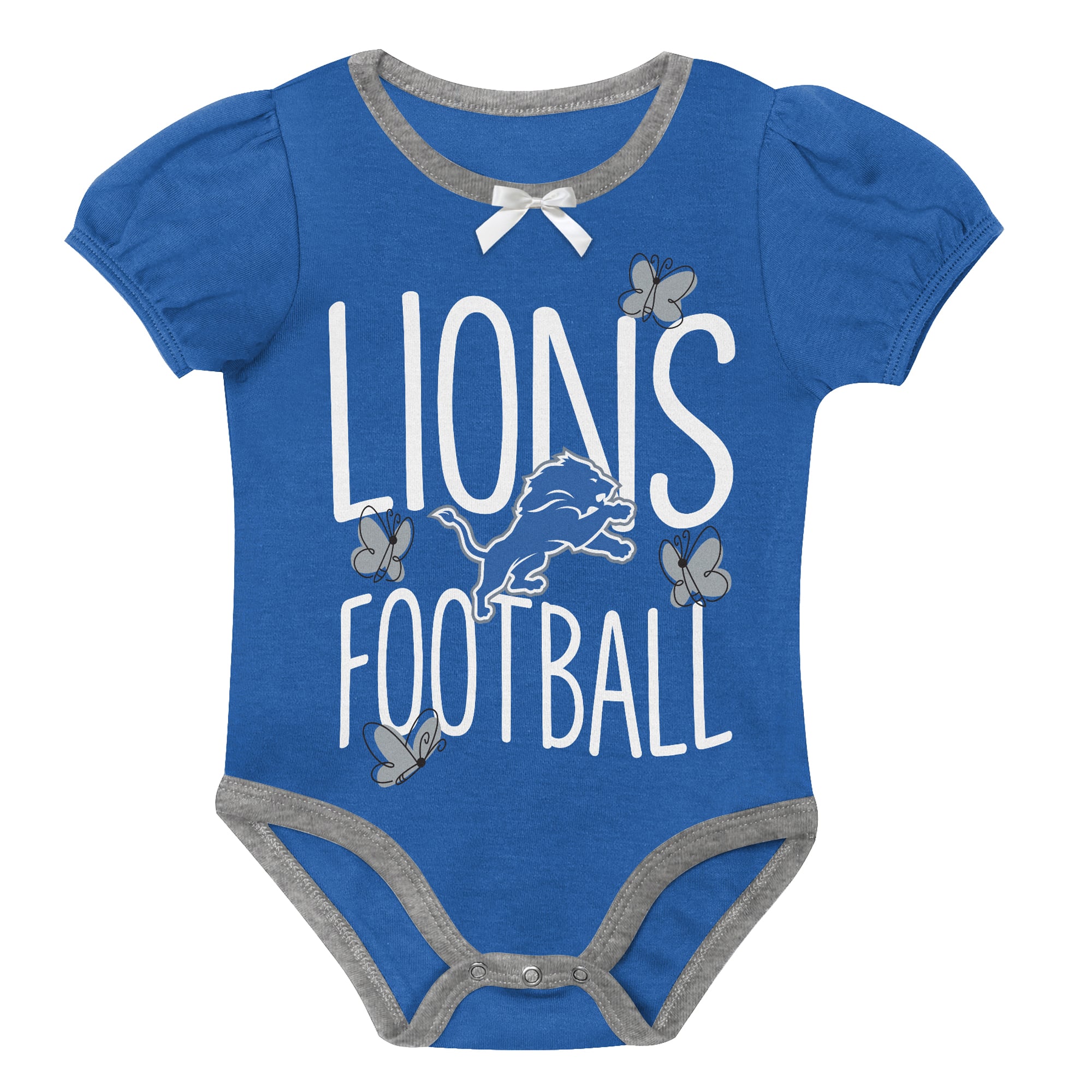 Ensemble body deux pièces Outerstuff bleu/argent Detroit Lions Star Power pour nouveau-né et nourrisson