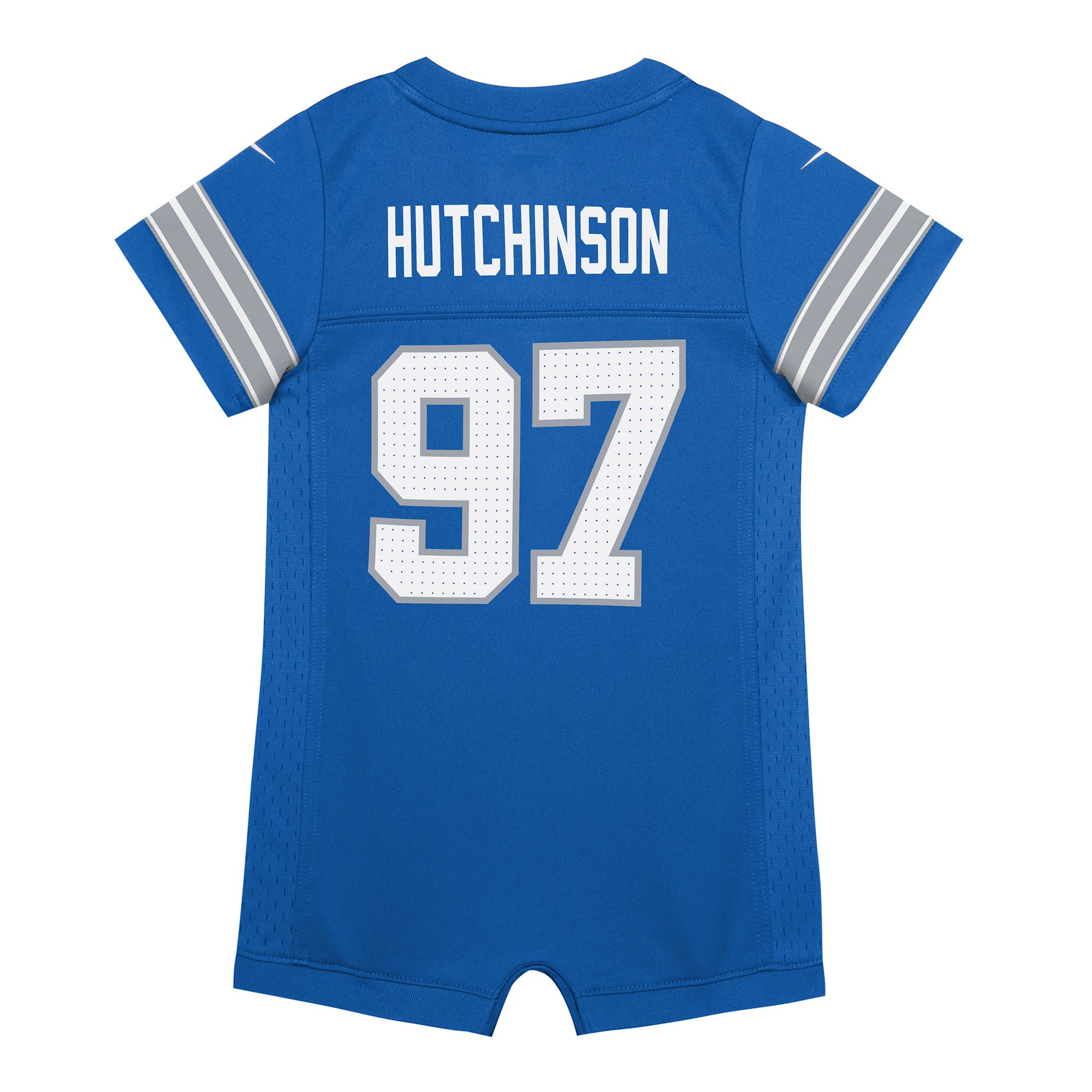 Newborn Nike Aidan Hutchinson Blue Detroit Lions Romper Game Jersey