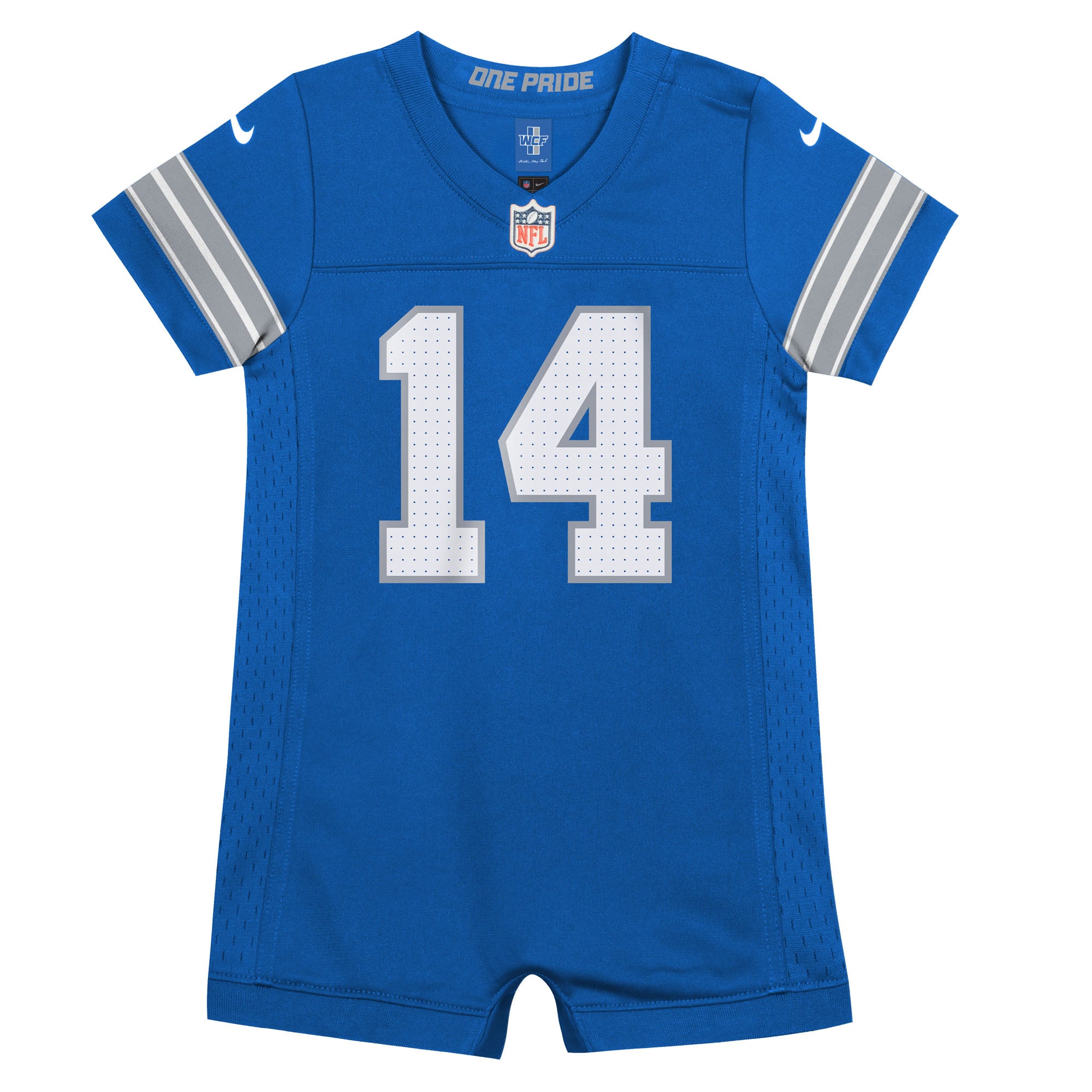 Newborn Nike Amon-Ra St. Brown Blue Detroit Lions Romper Game Jersey