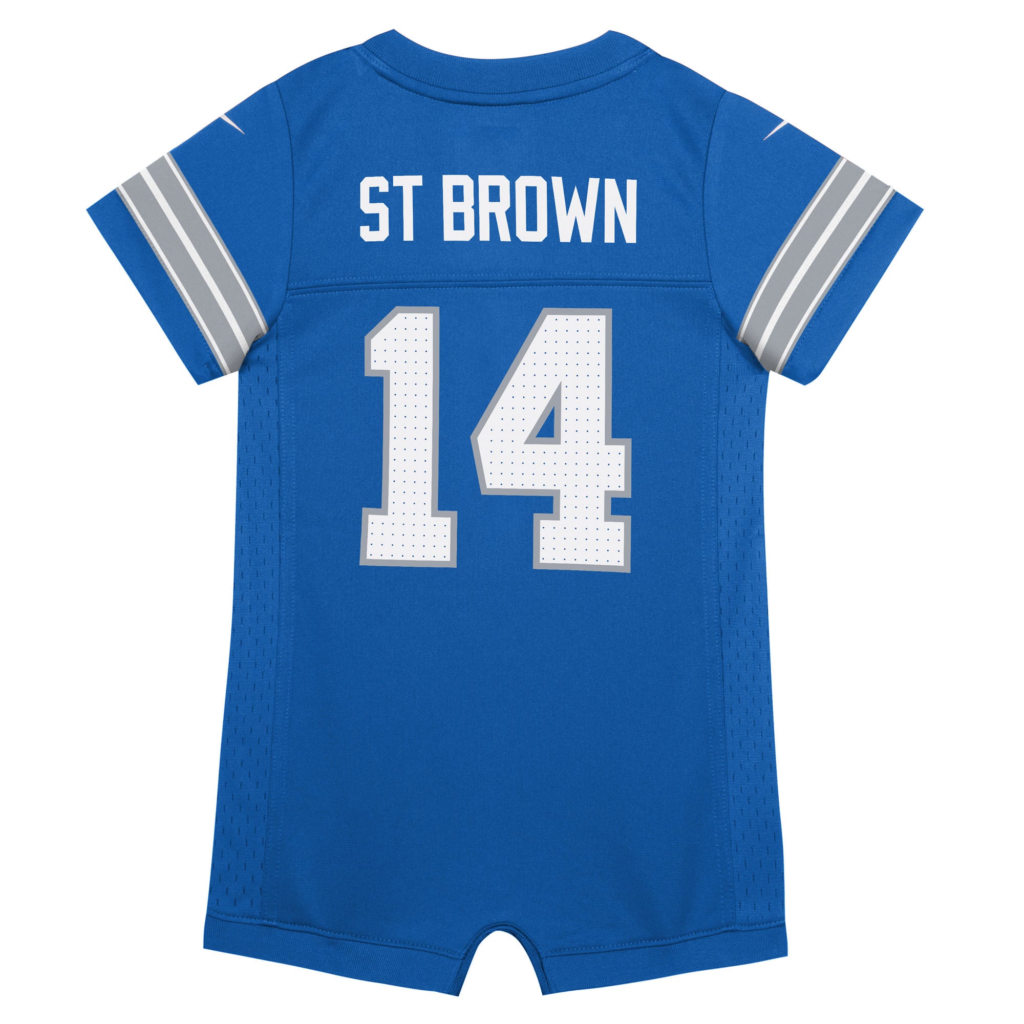 Newborn Nike Amon-Ra St. Brown Blue Detroit Lions Romper Game Jersey