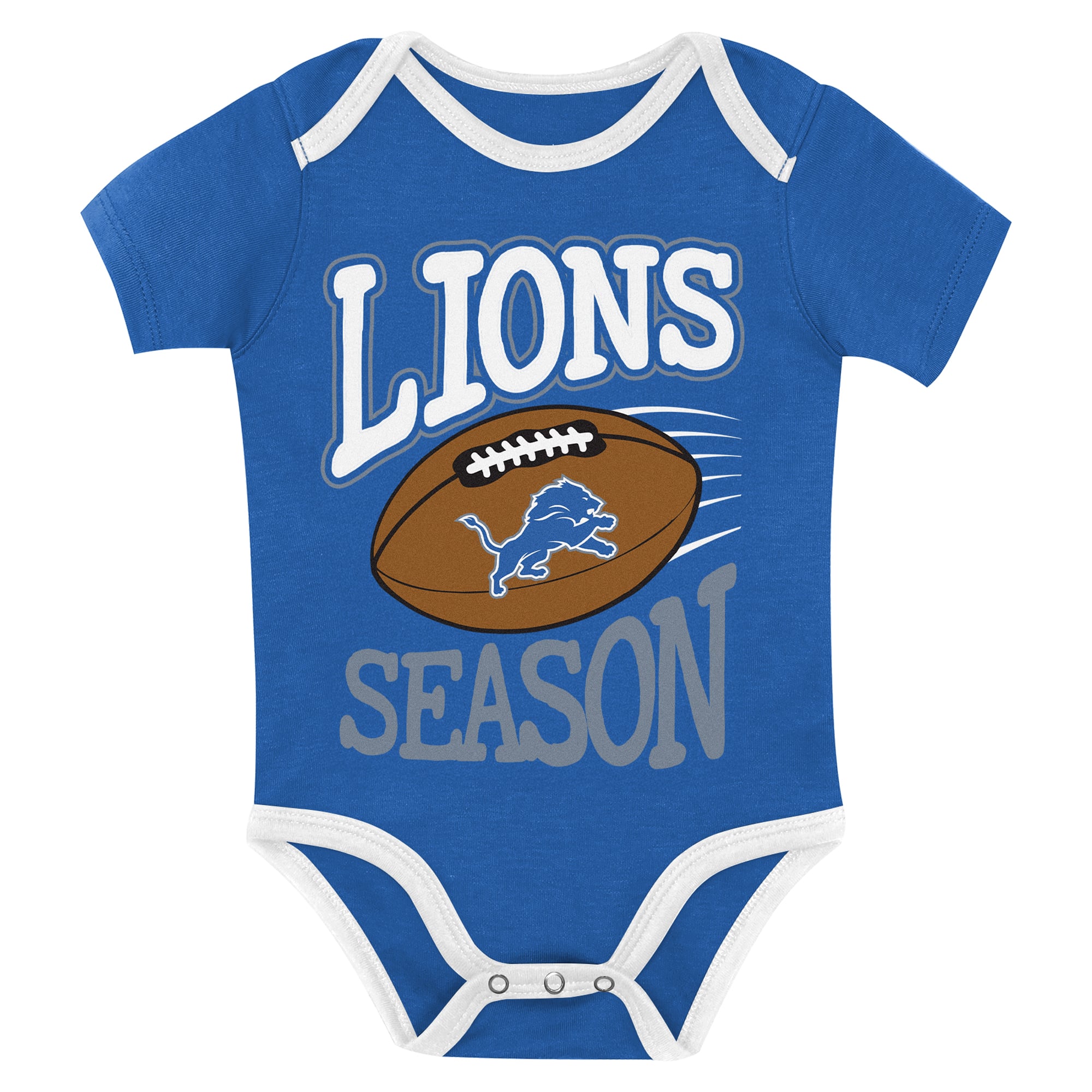 Ensemble de body trois pièces pour nouveau-né Outerstuff Detroit Lions, premier choix la ronde