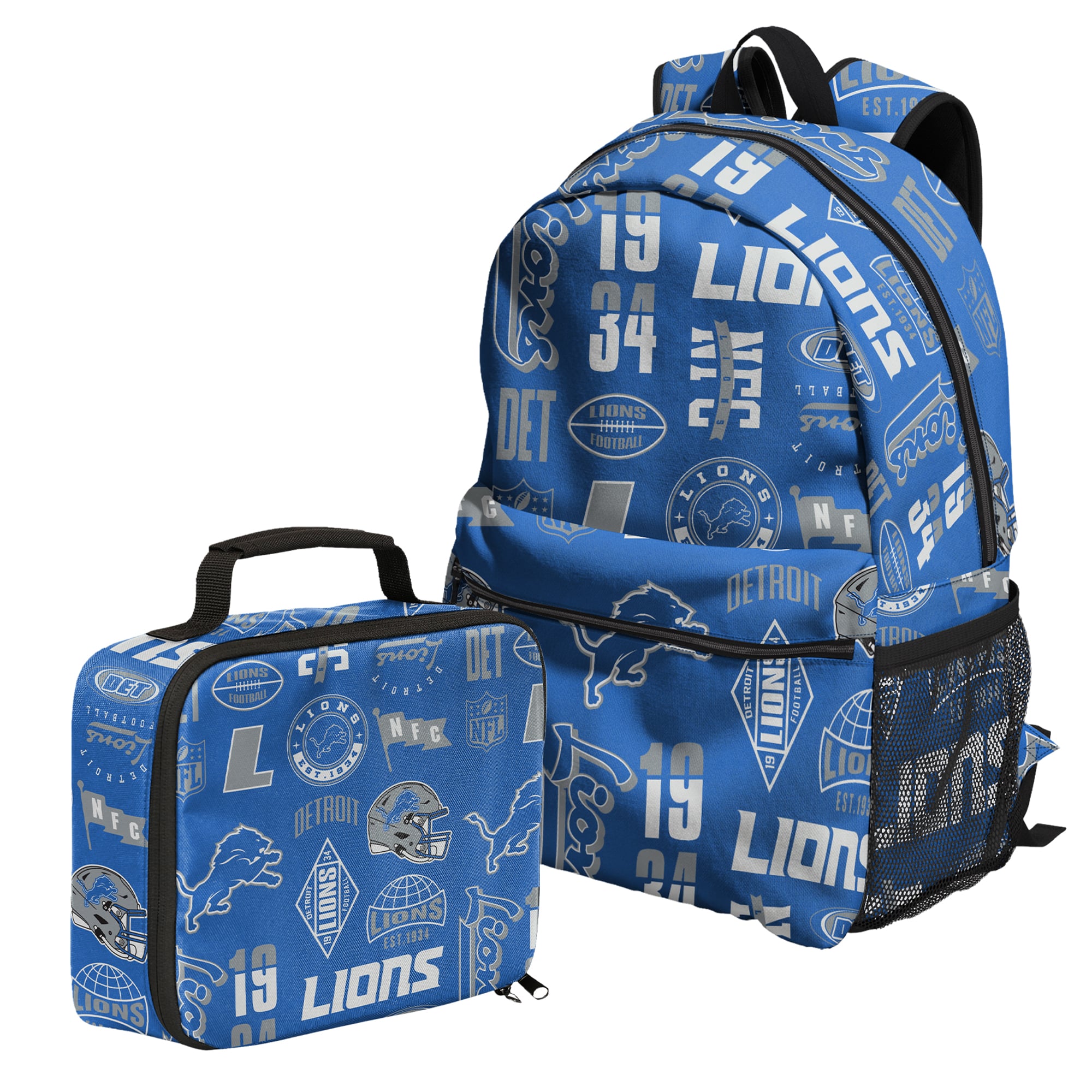 Outerstuff Detroit Lions Backpack and Lunchbox Set