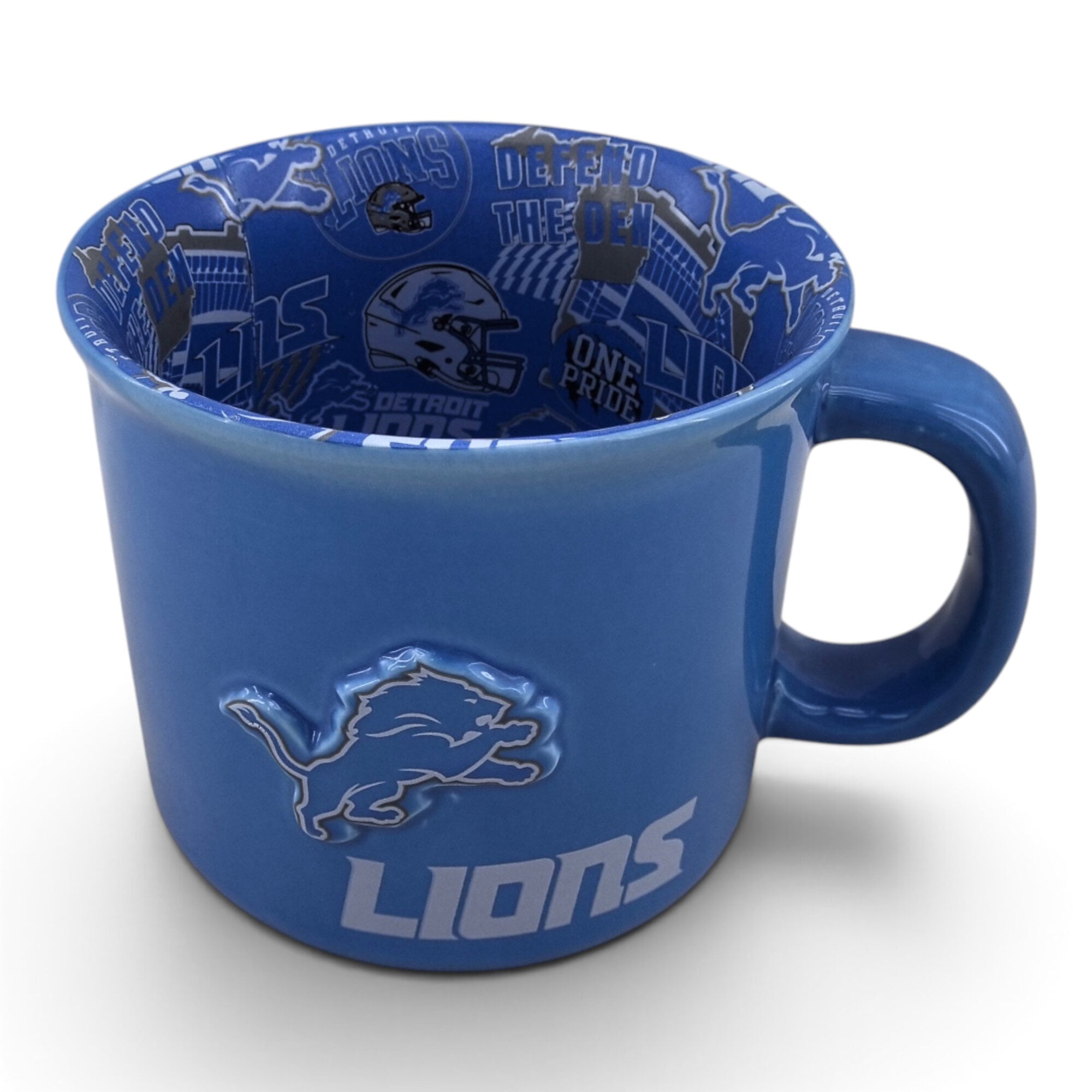 Mug Pegasus Detroit Lions 17 oz (482 ml) à l'envers
