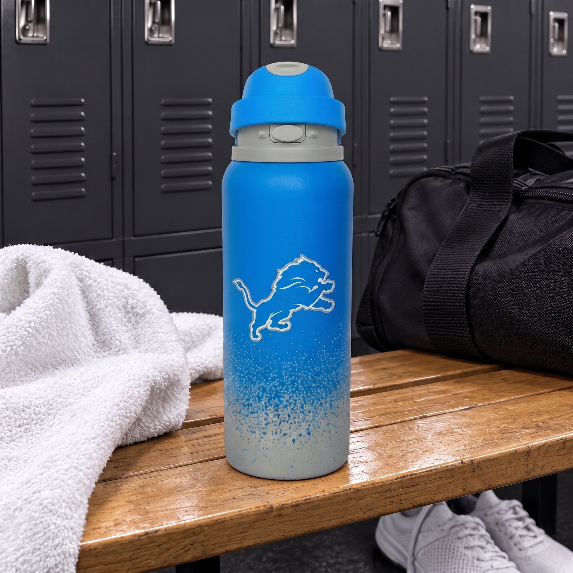 Gourde Pegasus Detroit Lions 32 oz en acier inoxydable dégradé ProFlow