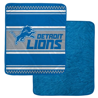 Detroit Lions Pegasus 60" x 70" Checkered Dash Faux Fur Blanket
