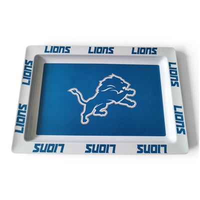 Detroit Lions Pegasus Repeat Wordmark 22" x 15" Party Tray