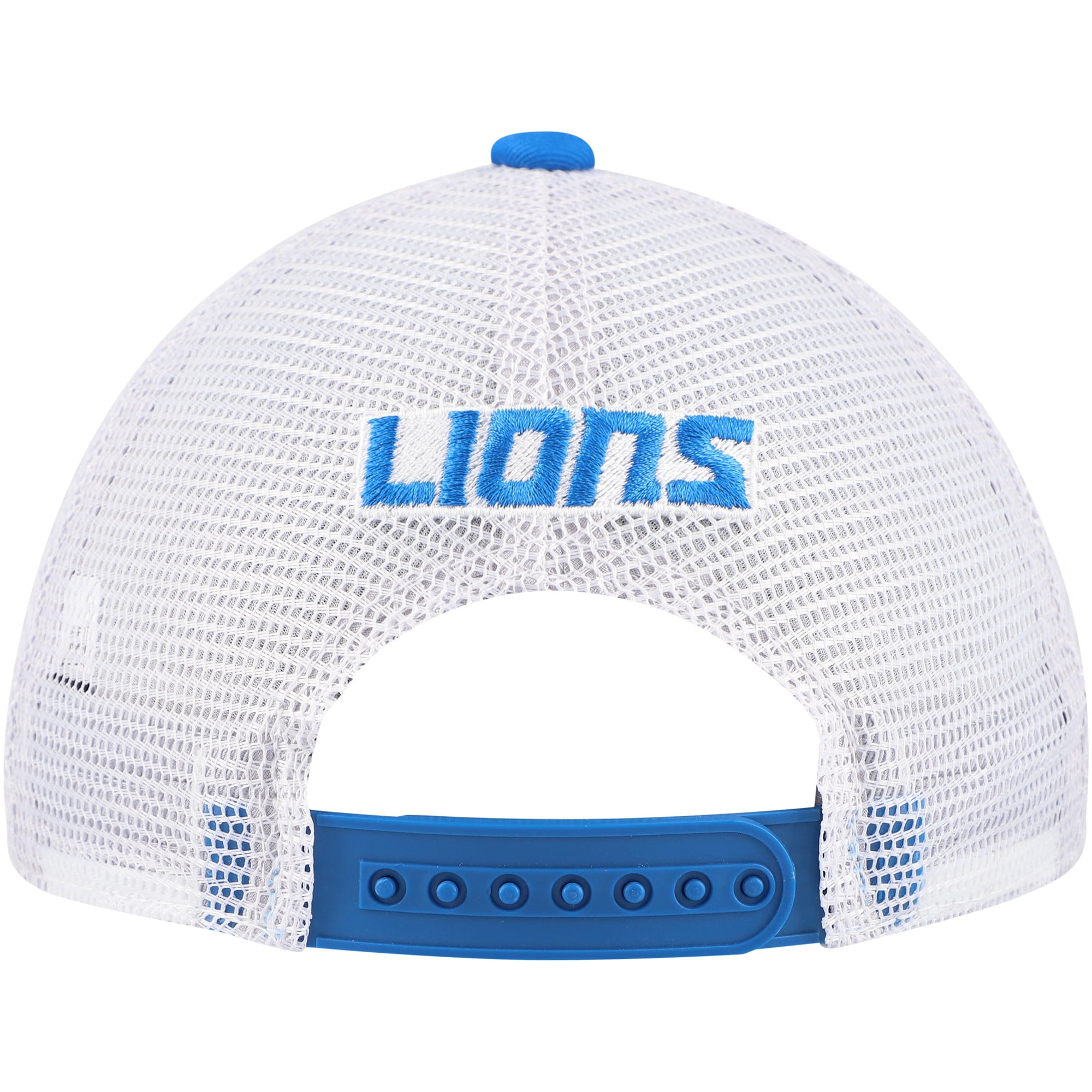 Casquette trucker ajustable Detroit Lions Core Lockup bleue et blanche pour enfants d'âge préscolaire