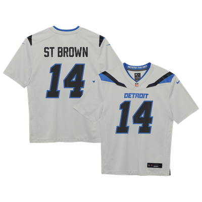 Amon-Ra St. Brown Detroit Lions Nike Preschool 2026 Rivalries Collection Game Jersey - Silver