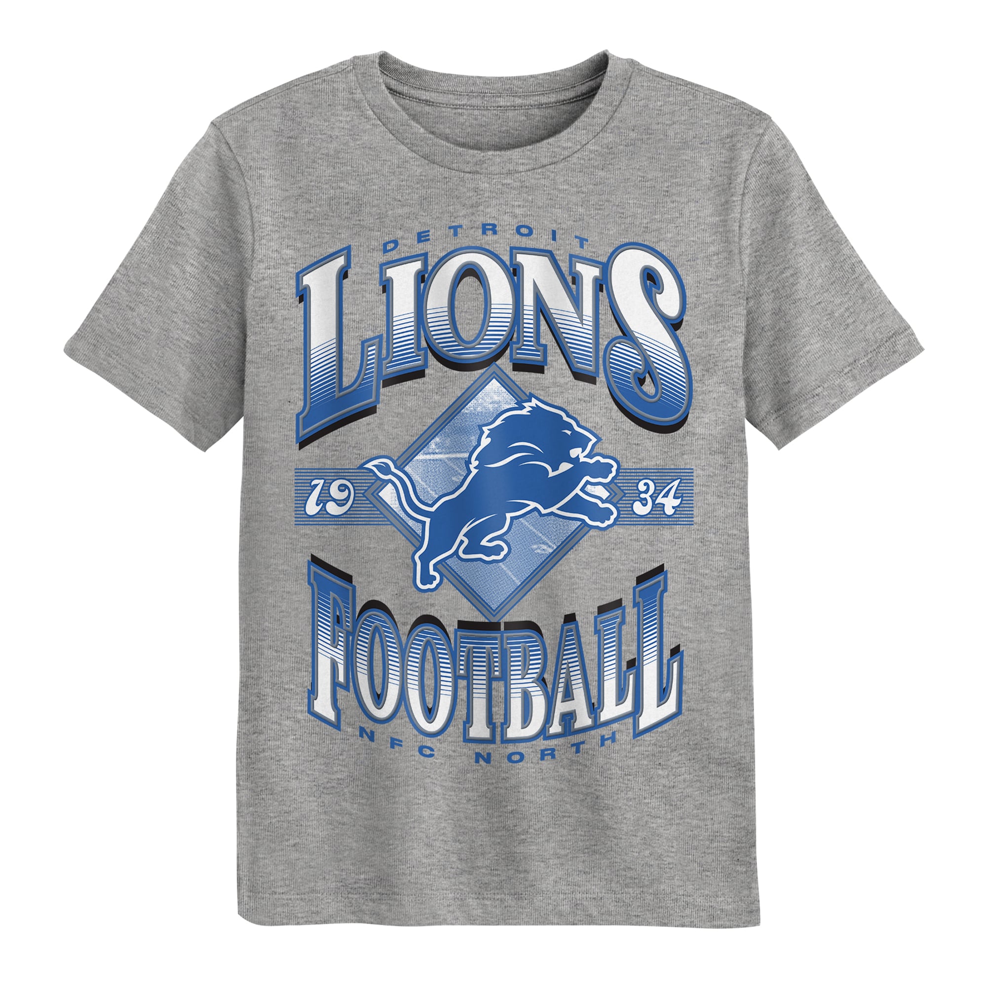 Preschool Outerstuff Dark Heather Gray Detroit Lions Of Days Past T-Shirt