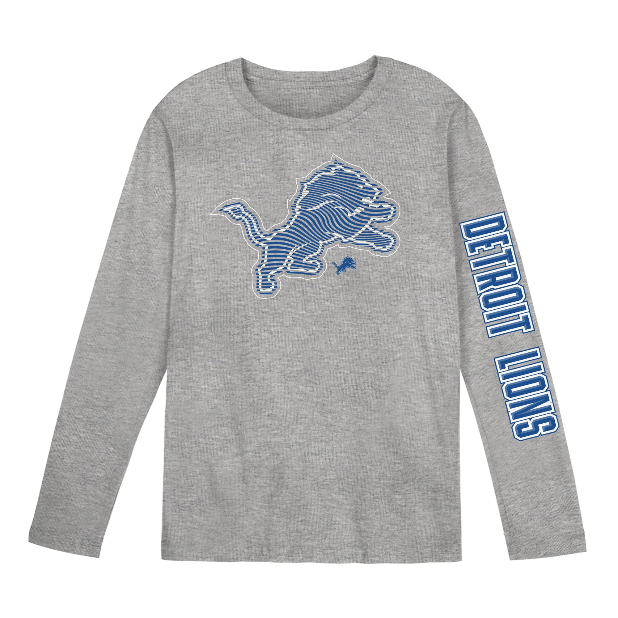T-shirt à manches longues gris Detroit Lions Air Raid pour enfants d'âge préscolaire