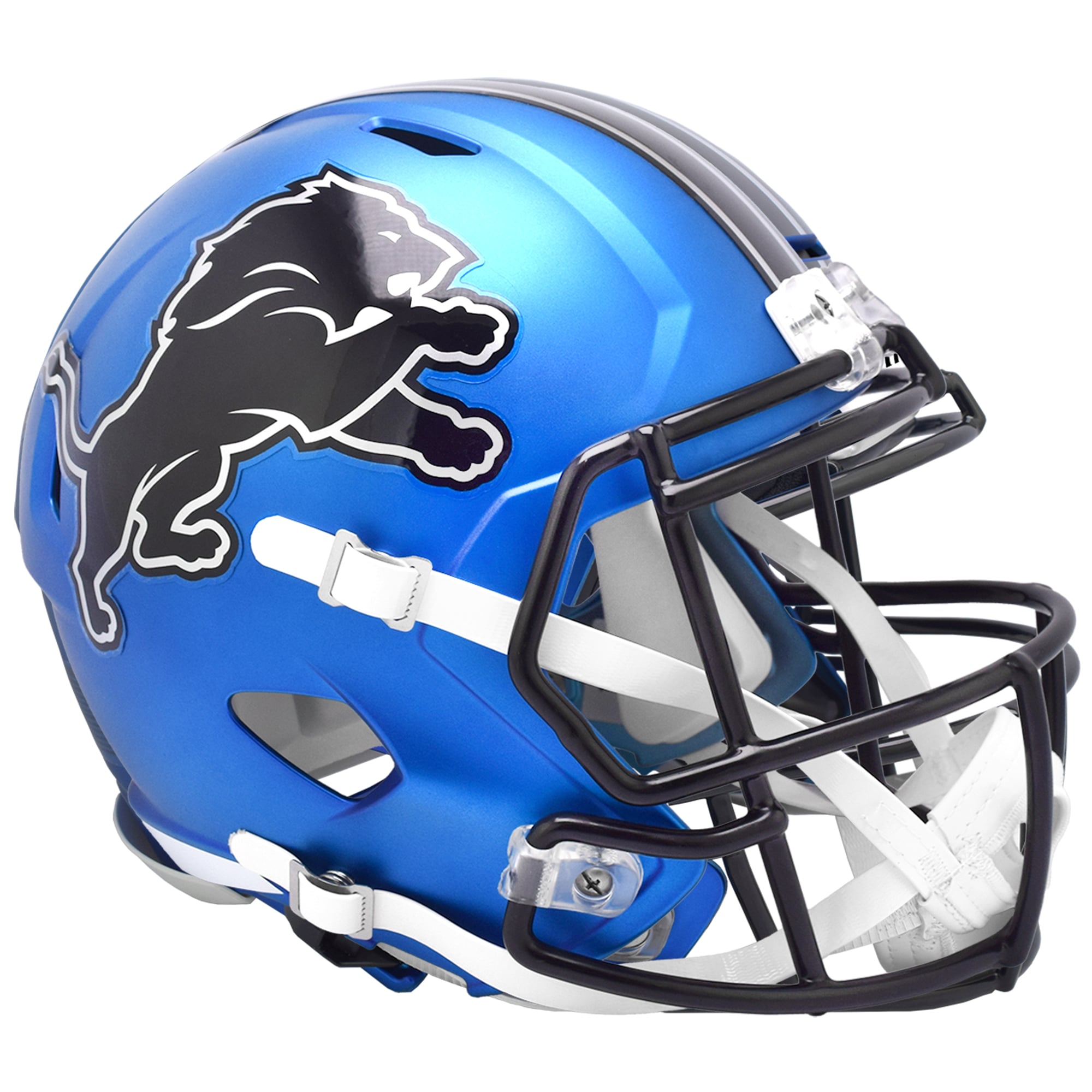 Riddell #1 Detroit Lions 2024 Réplique de casque à vitesse alternative sur le terrain