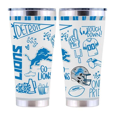 Detroit Lions The Memory Company 30oz. Sketchpad Stainless Steel Tumbler