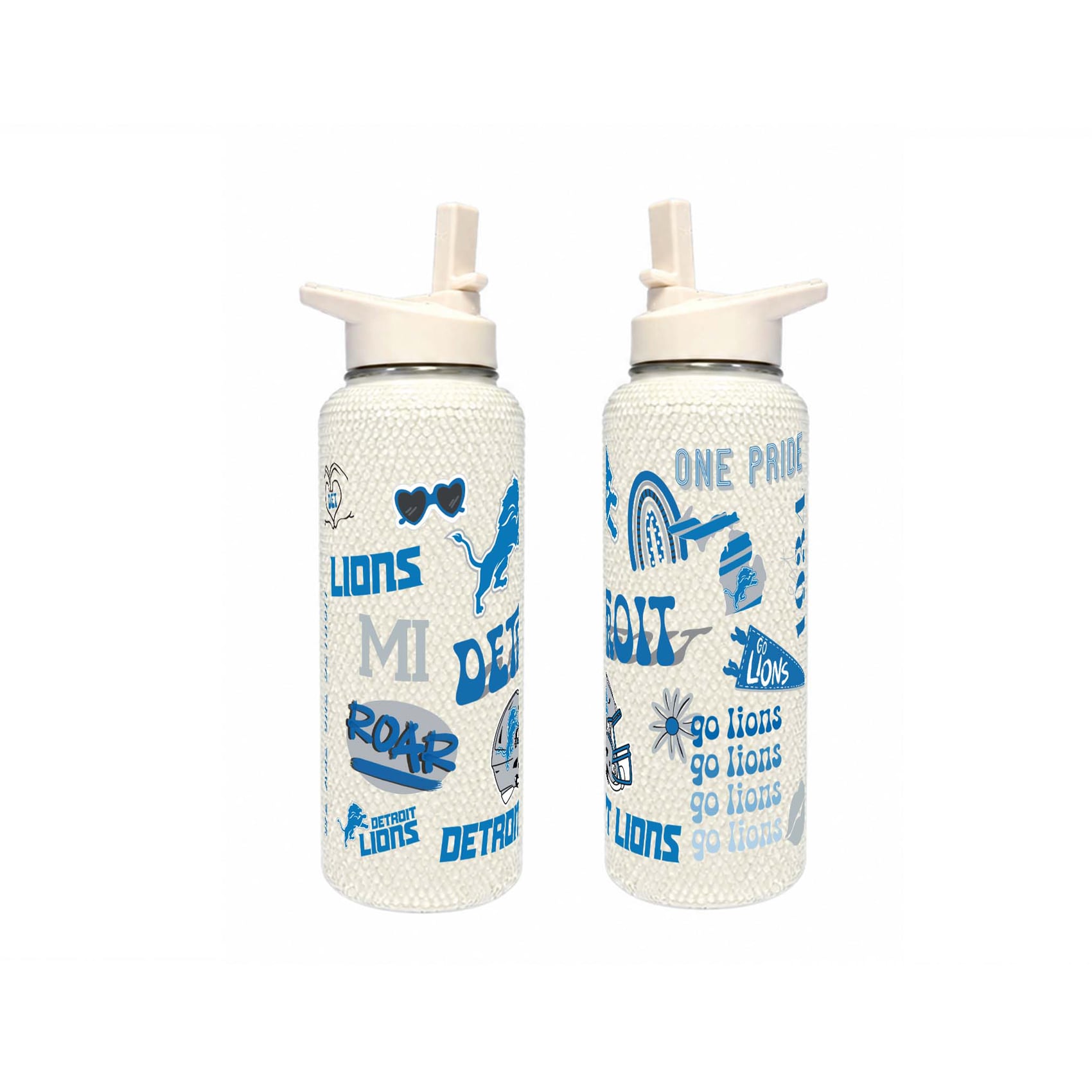 Bouteille Bling Quencher Detroit Lions de 1 litre (34 oz) de The Memory Company