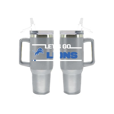 Detroit Lions The Memory Company 40oz. Stainless Steel Team Color Tumbler with Flip Straw