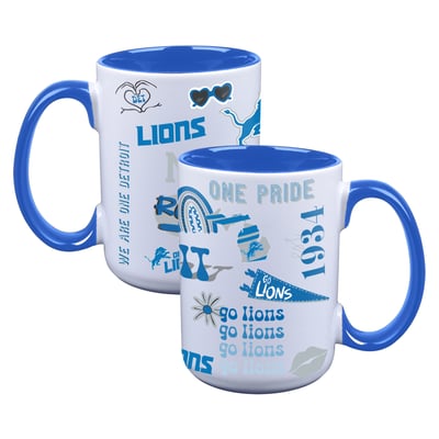 Detroit Lions The Memory Company Two-Piece 15oz. Loco Coffee Mug Set