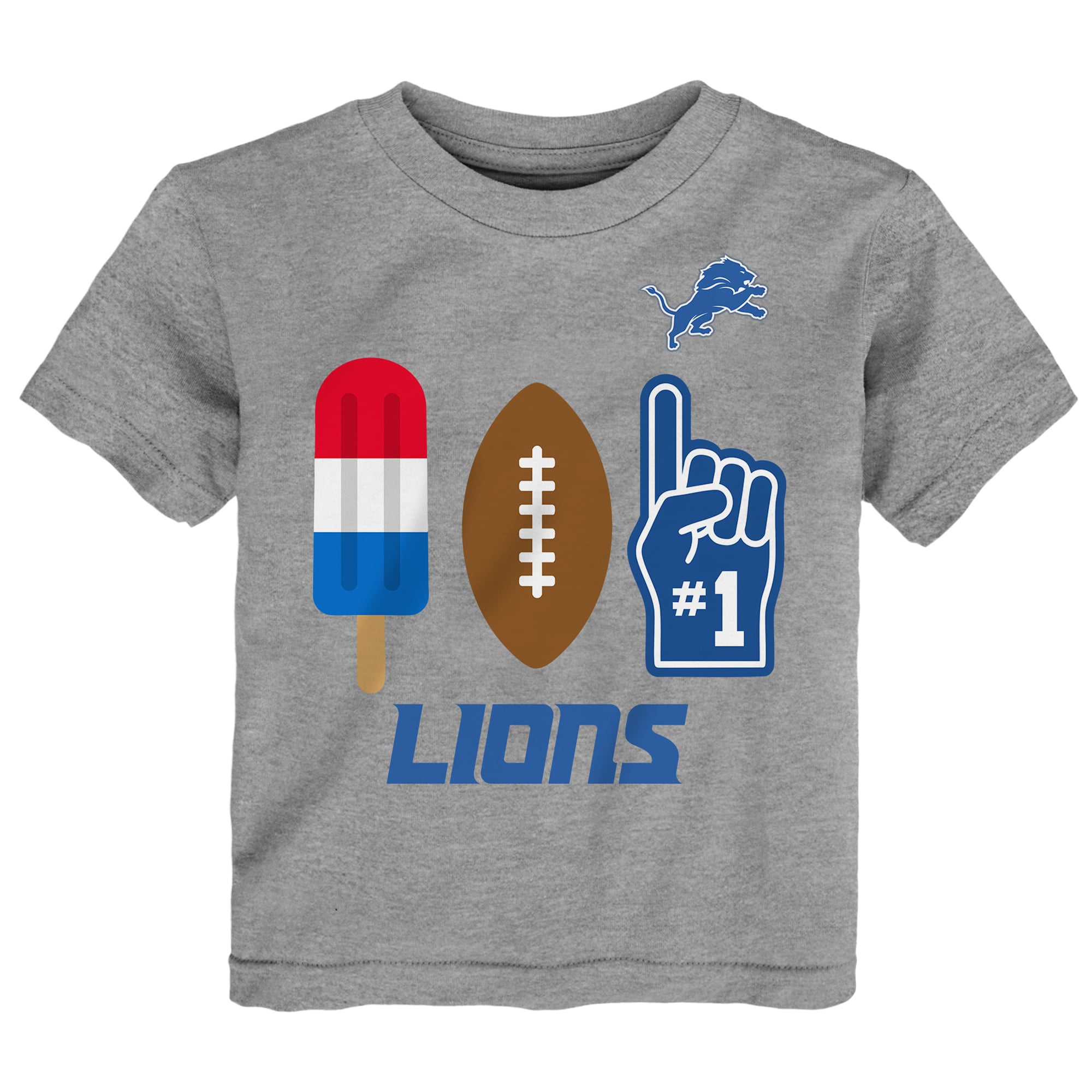 Toddler Heather Gray Detroit Lions Americana Pop T-Shirt