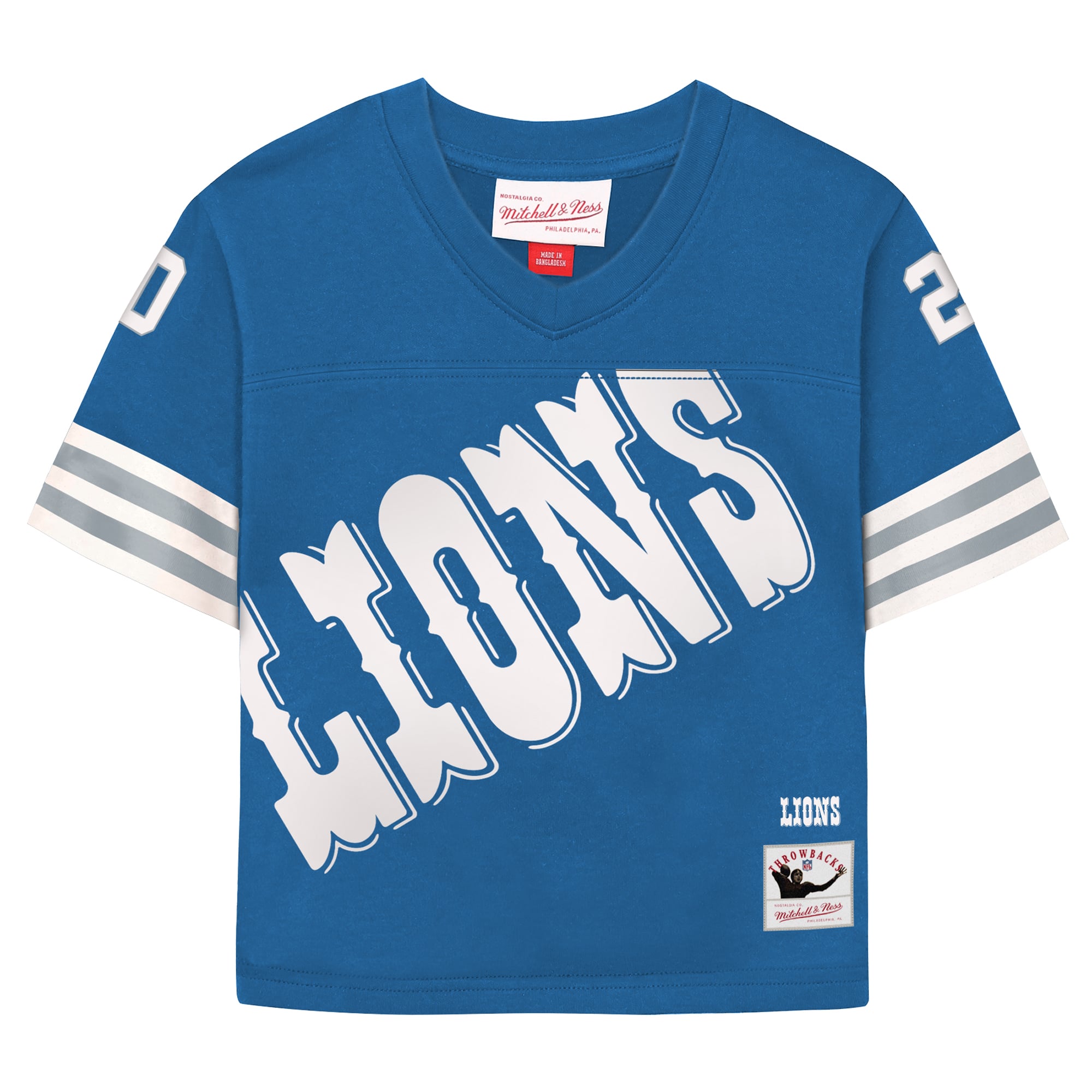 Ensemble short Mitchell & Ness Barry Sanders bleu Detroit Lions Playmaker pour tout-petit