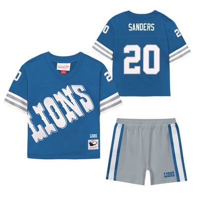 Barry Sanders Detroit Lions Mitchell & Ness Toddler Playmaker Short Set - Blue