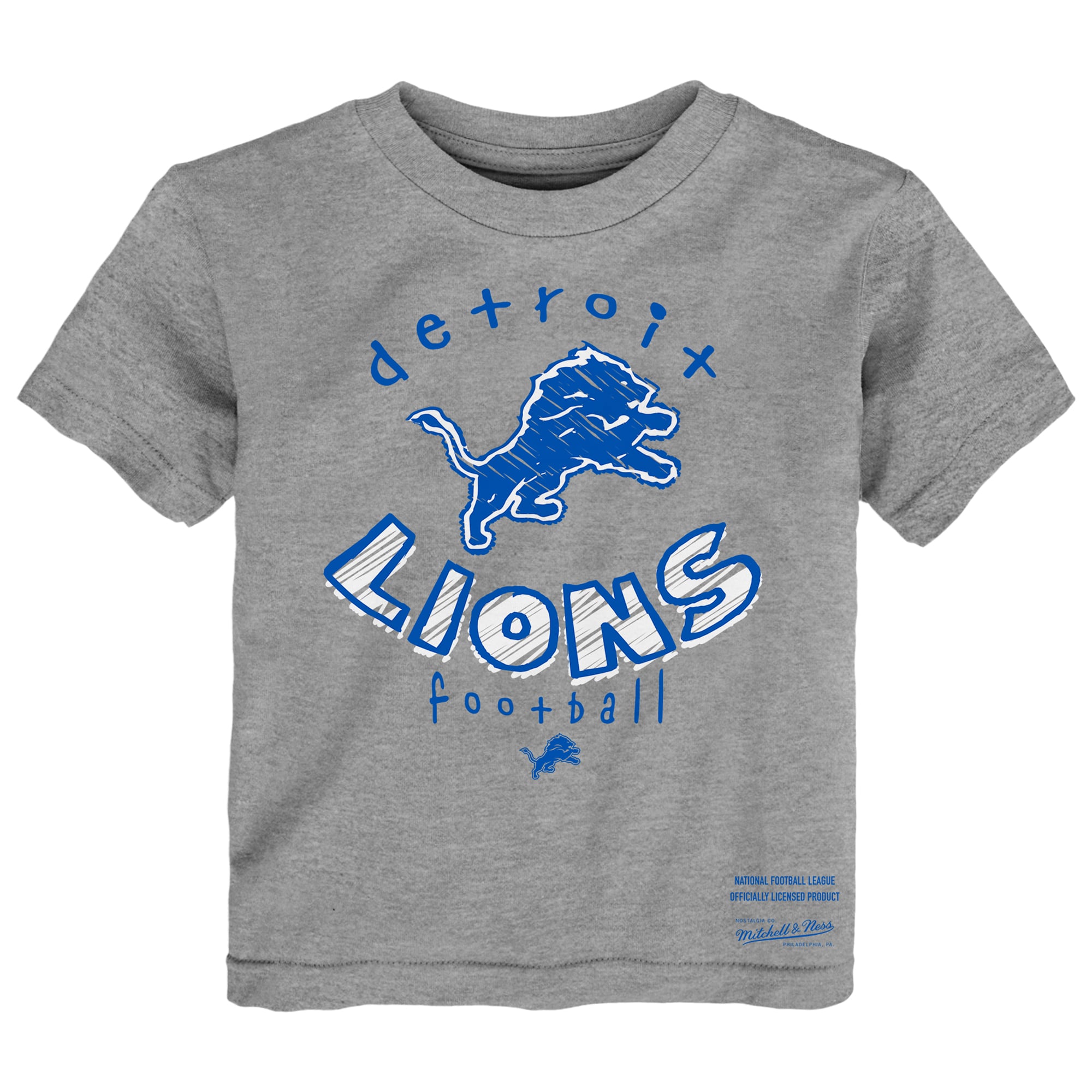 Toddler Mitchell & Ness Blue/Gray Detroit Lions Two-Pack Sketched Up T-Shirt Set