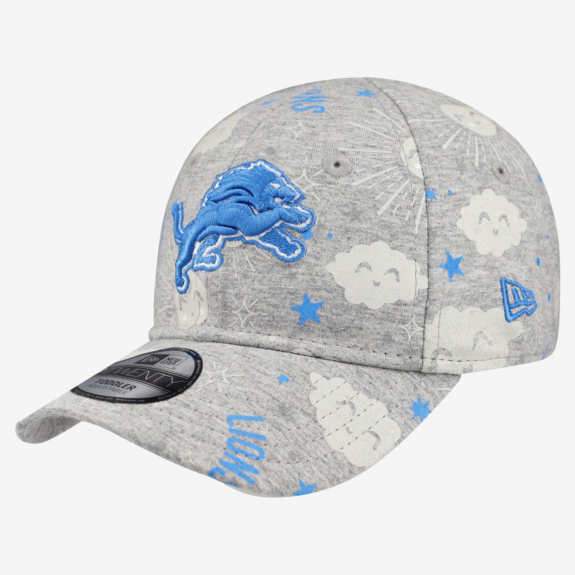 Casquette ajustable New Era pour tout-petit, gris chiné, Detroit Lions Sky 9TWENTY