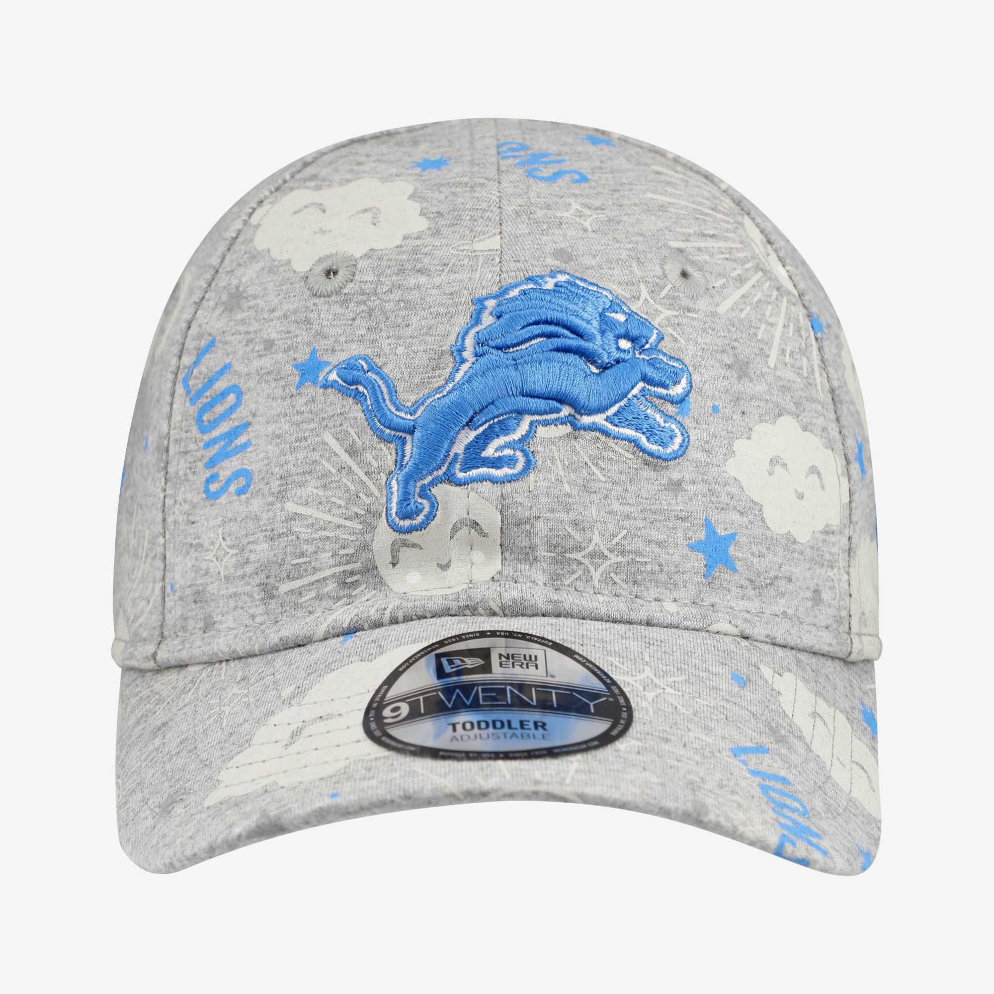 Casquette ajustable New Era pour tout-petit, gris chiné, Detroit Lions Sky 9TWENTY