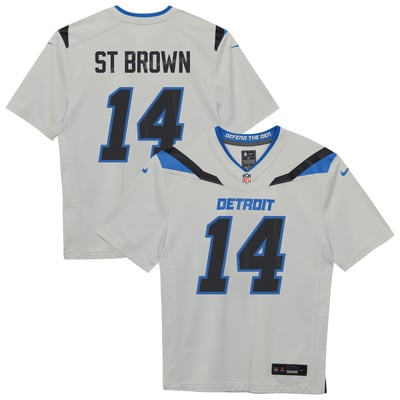 Amon-Ra St. Brown Detroit Lions Nike Toddler 2026 Rivalries Collection Game Jersey - Silver