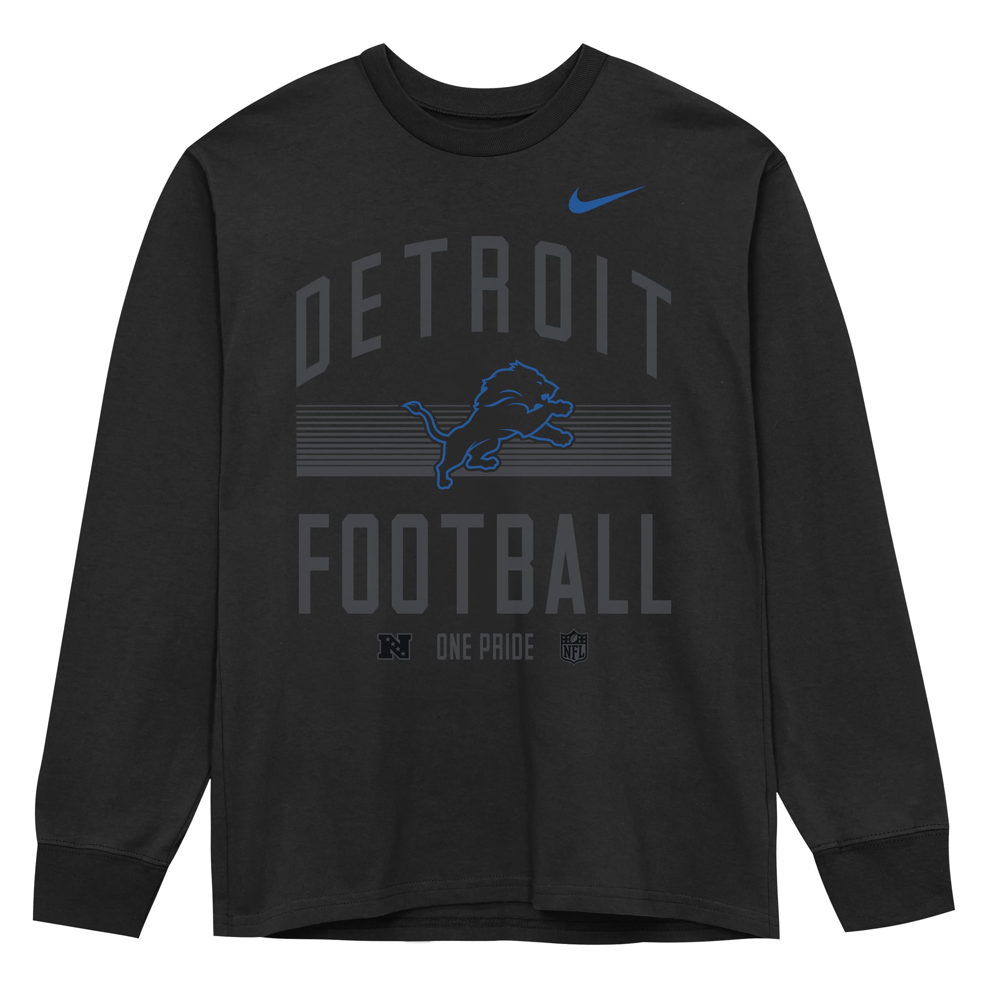 T-shirt à manches longues Nike Essential Detroit Lions noir pour tout-petit
