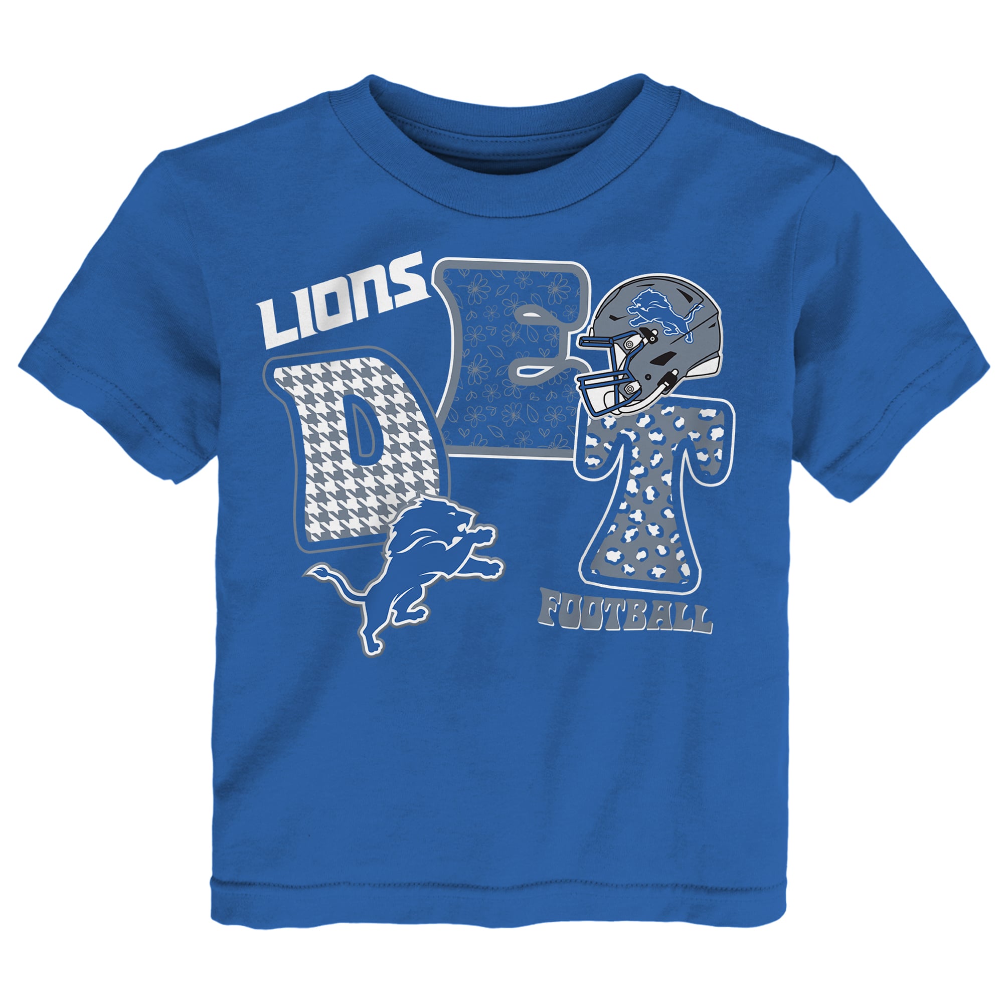 Toddler Outerstuff Blue Detroit Lions Team Quilt Boxy T-Shirt