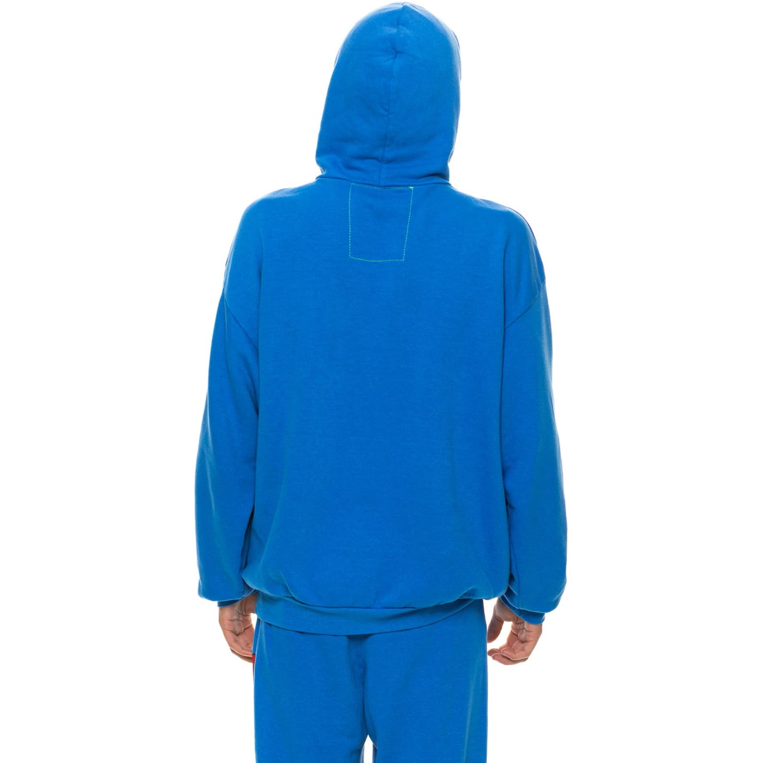 Sweat à capuche unisexe Aviator Nation bleu Detroit Lions, coupe décontractée, en mélange de trois matières.