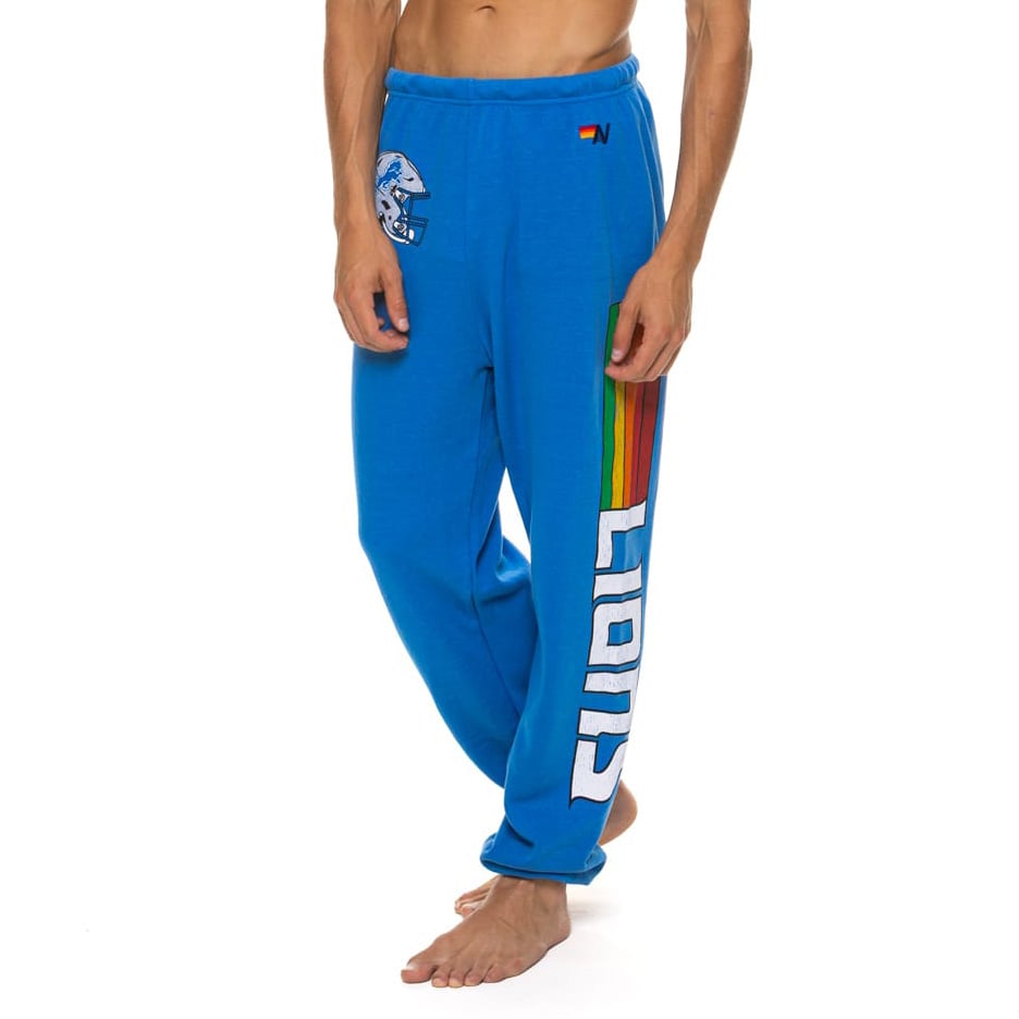 Pantalon de survêtement unisexe Aviator Nation bleu Detroit Lions en mélange trois matières