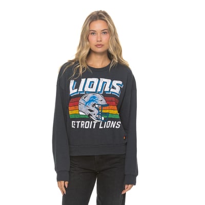 Detroit Lions Aviator Nation Unisex Relaxed Tri-Blend Sweatshirt - Charcoal