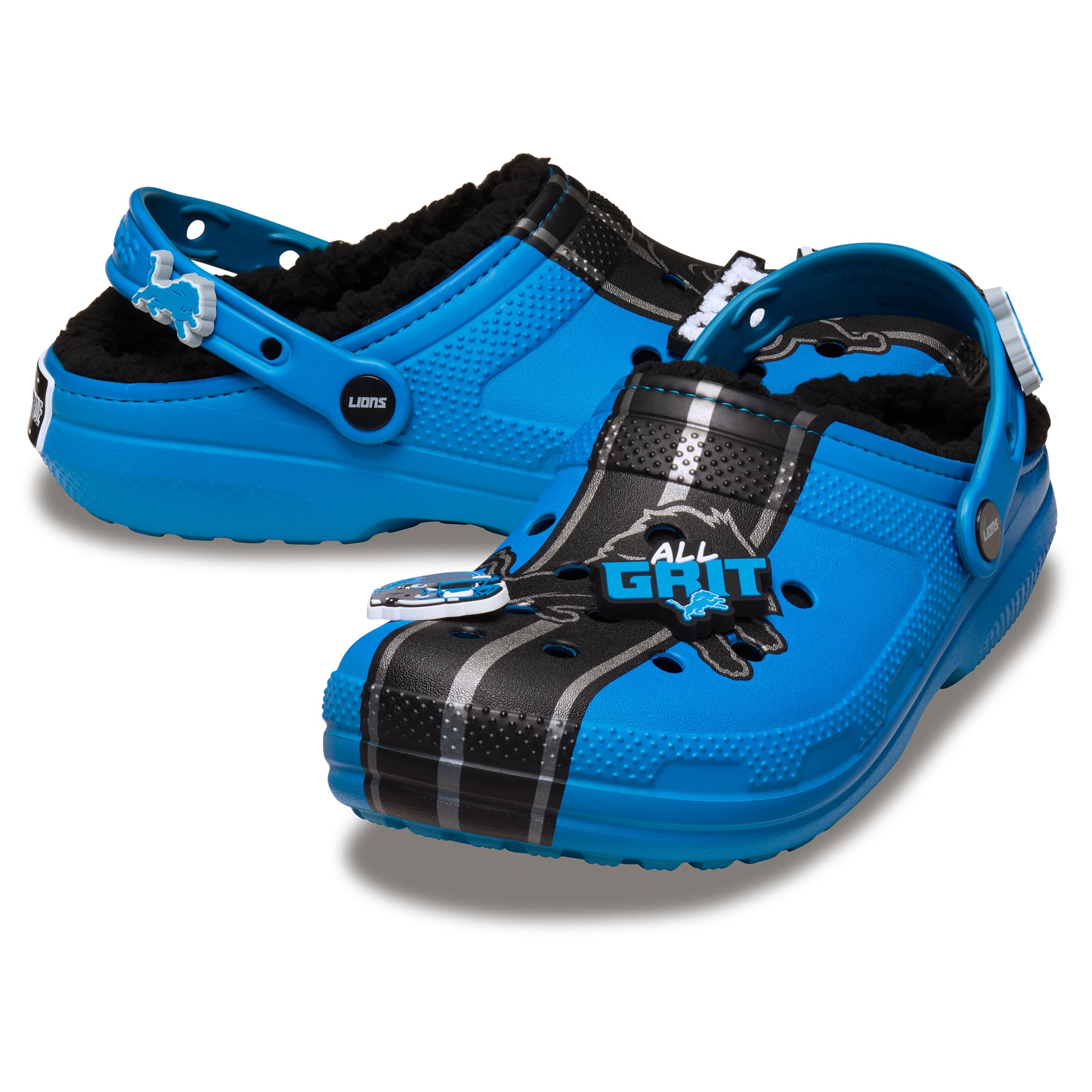 Sabots Crocs Detroit Lions Classic doublés unisexes