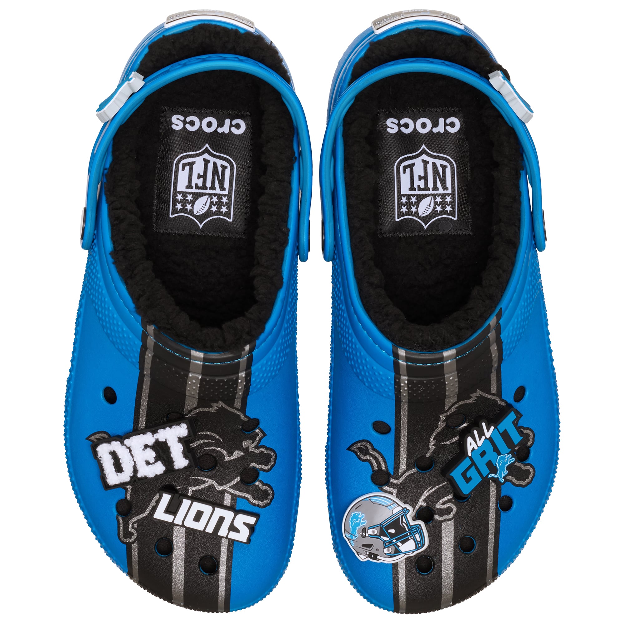 Sabots Crocs Detroit Lions Classic doublés unisexes