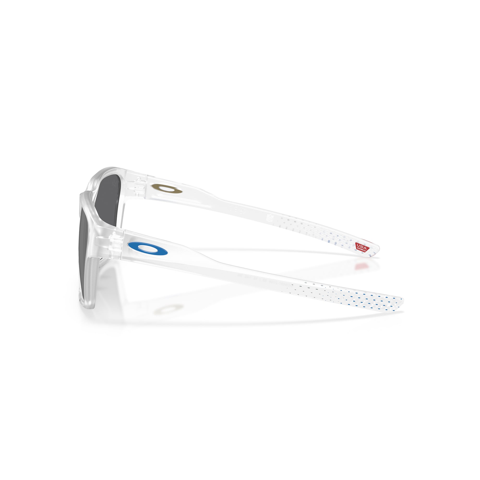 Unisex Oakley Detroit Lions Briza Matte Clear Sunglasses with Prizm Black Polarized Lenses
