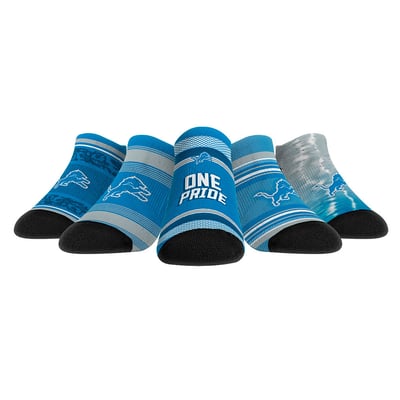  Detroit Lions Rock Em Unisex Super Fan Five-Pack Low-Cut Socks Set - 