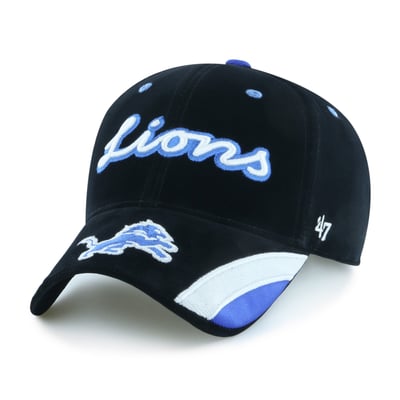 Detroit Lions '47 Women's Velvet Denim Script MVP Adjustable Hat - Black