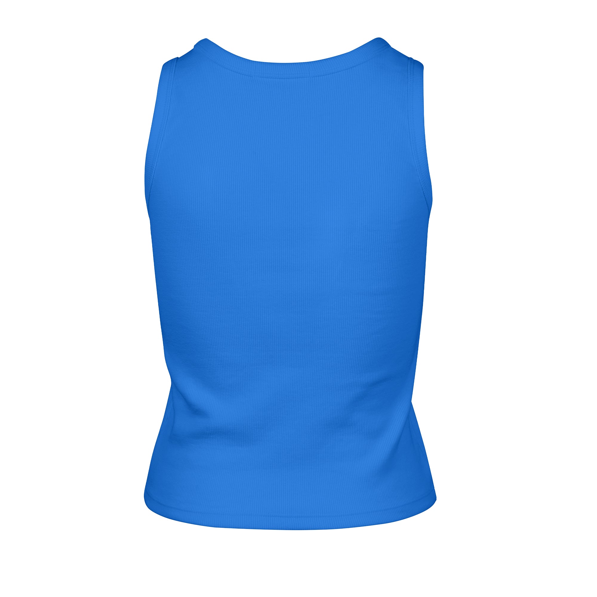 Débardeur court côtelé à coupe droite pour femme, modèle 47 bleu Detroit Lions