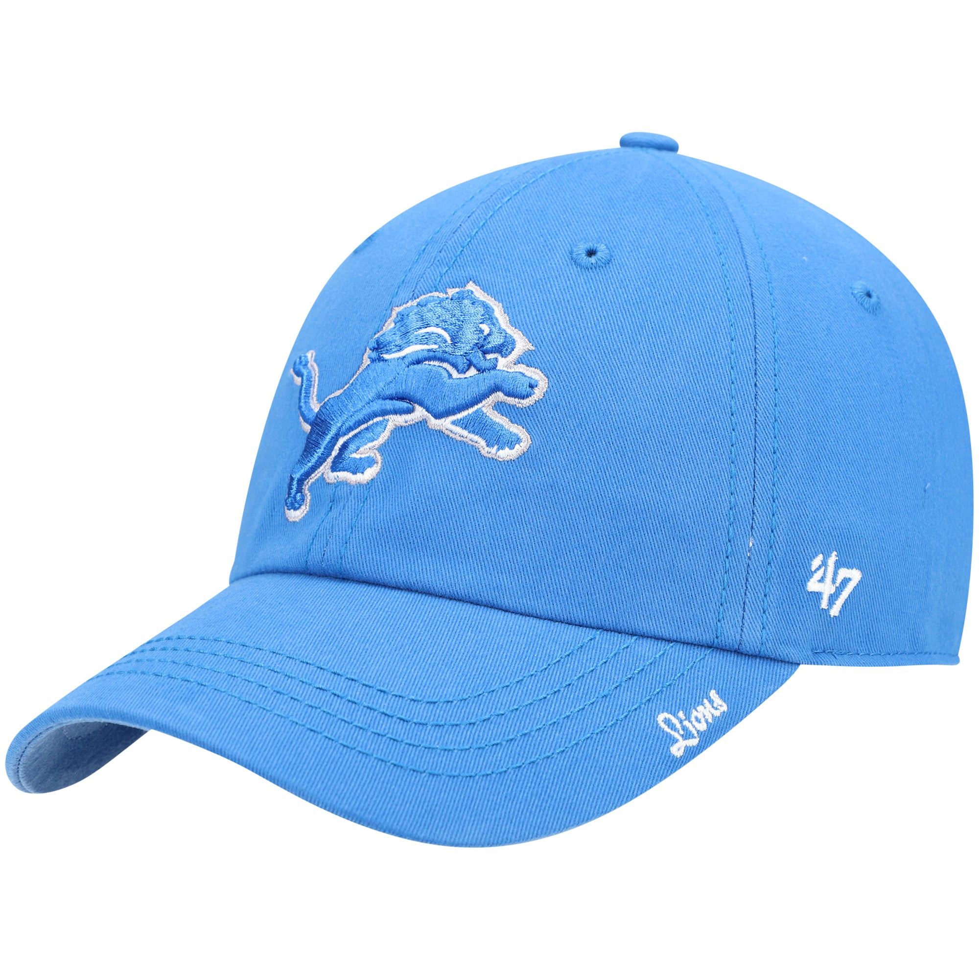 Women's '47 Blue Detroit Lions Miata Clean Up Adjustable Hat