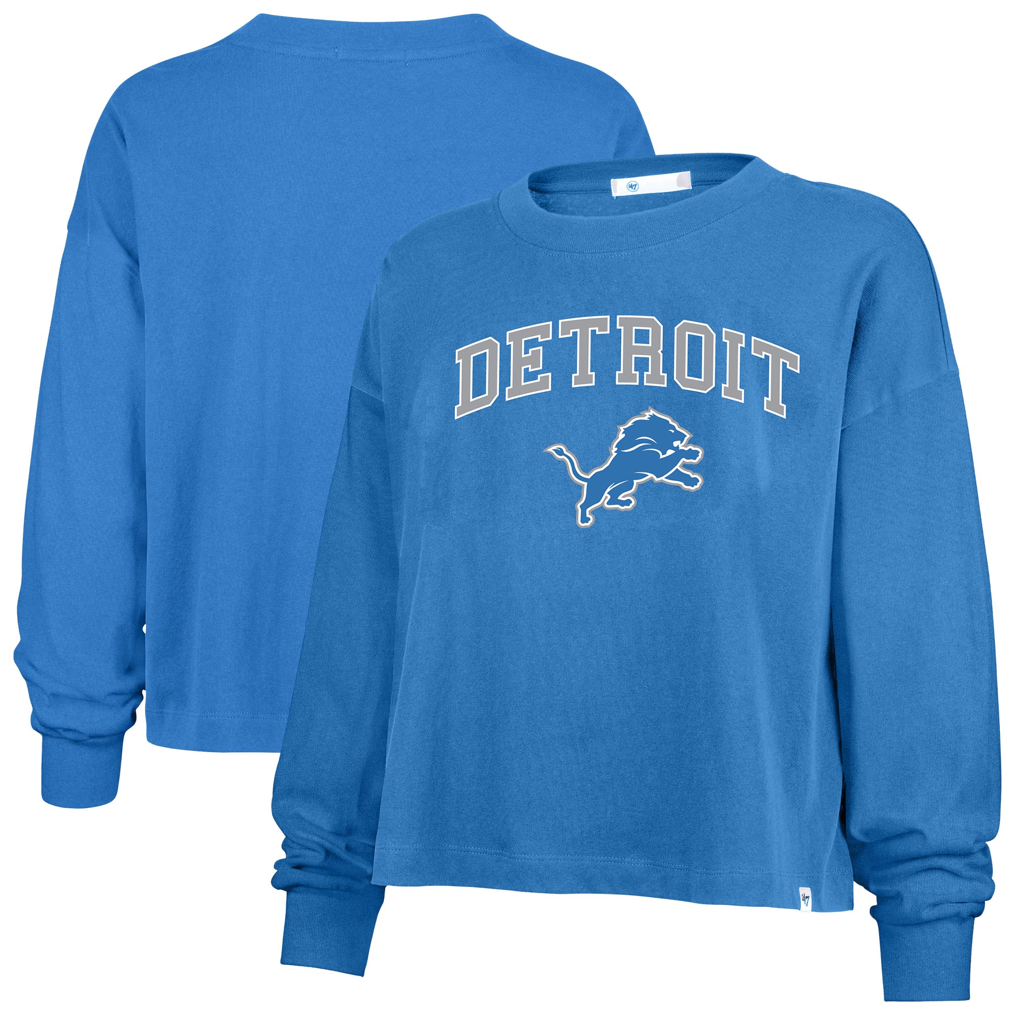 T-shirt de match Sydney Arch pour femmes, bleu Detroit Lions, grande taille '47